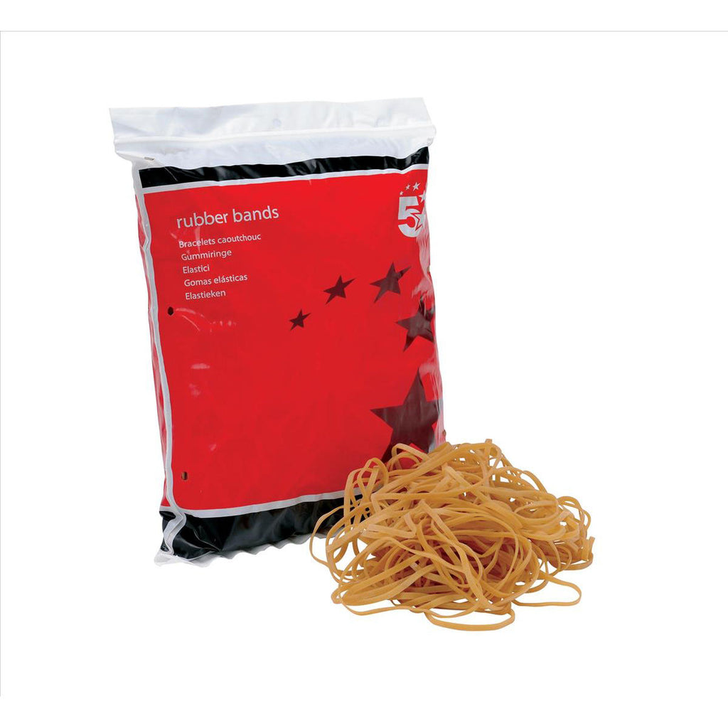5 Star Rubber Bands No33 89x3mm Approx 665 Bands Bag 454g 296417_2