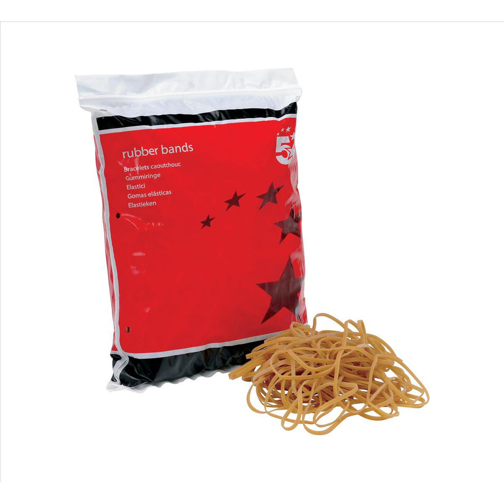 5 Star Rubber Bands No36 127x3mm Approx 460 Bands 454g Bag 296433_2