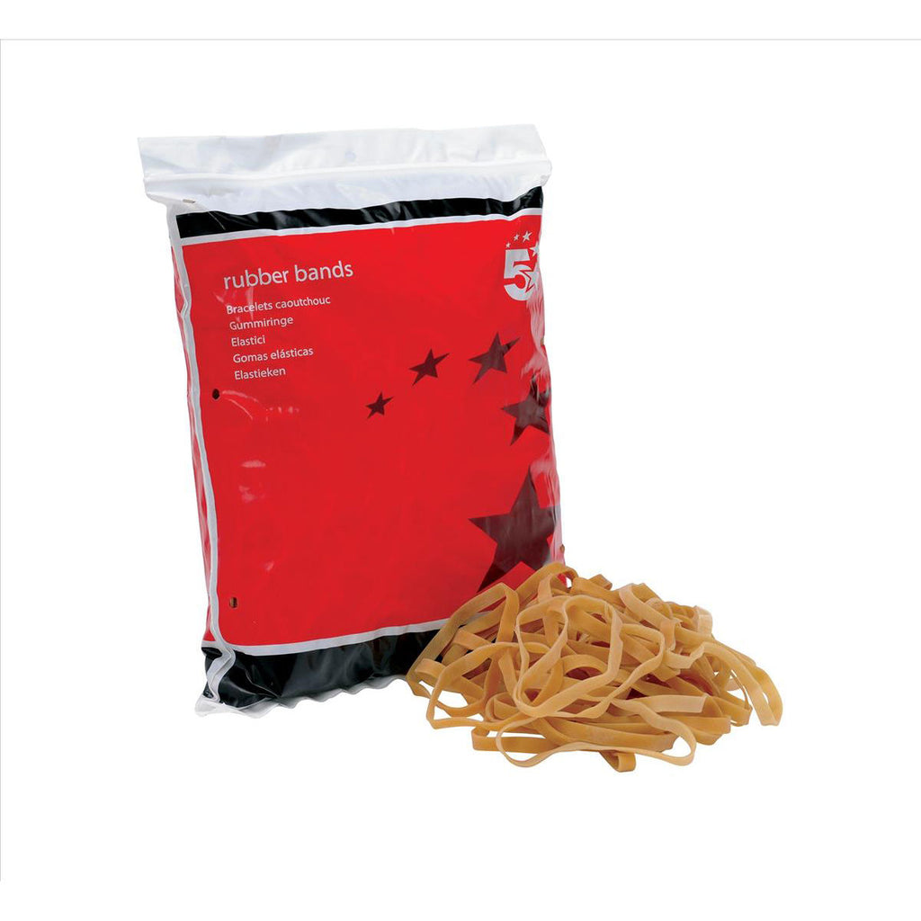 5 Star Rubber Bands No64 89x6mm Approx 330 Bands Bag 454g 296468_2