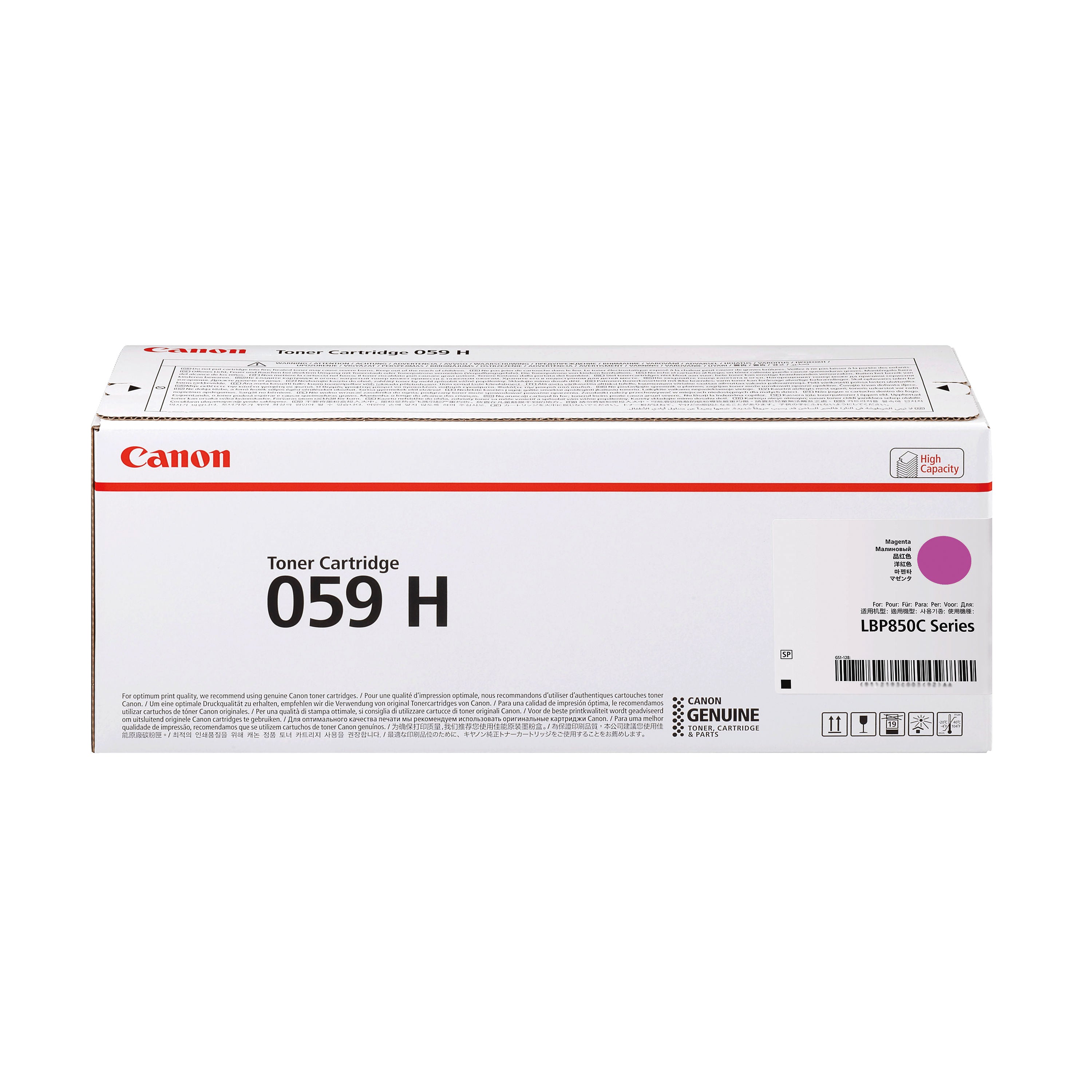 Canon 059H Toner Cartridge High Yield Magenta 3625C001