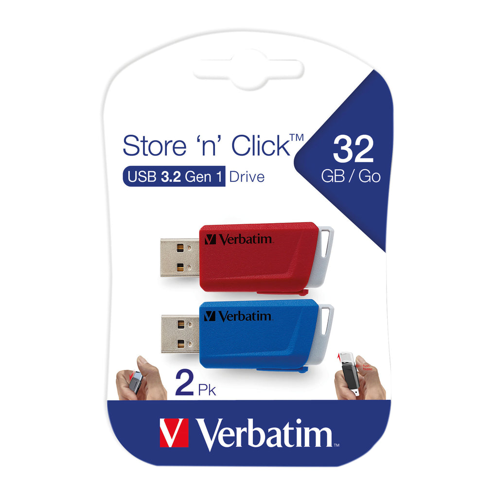 Verbatim Store and Click USB 3.2 32GB (2 Pack) 49308_2