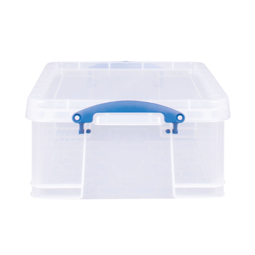 Really Useful 18L Plastic Storage Box with Lid L480xW390xD200mm CD/DVDs Clear EBCCD_5