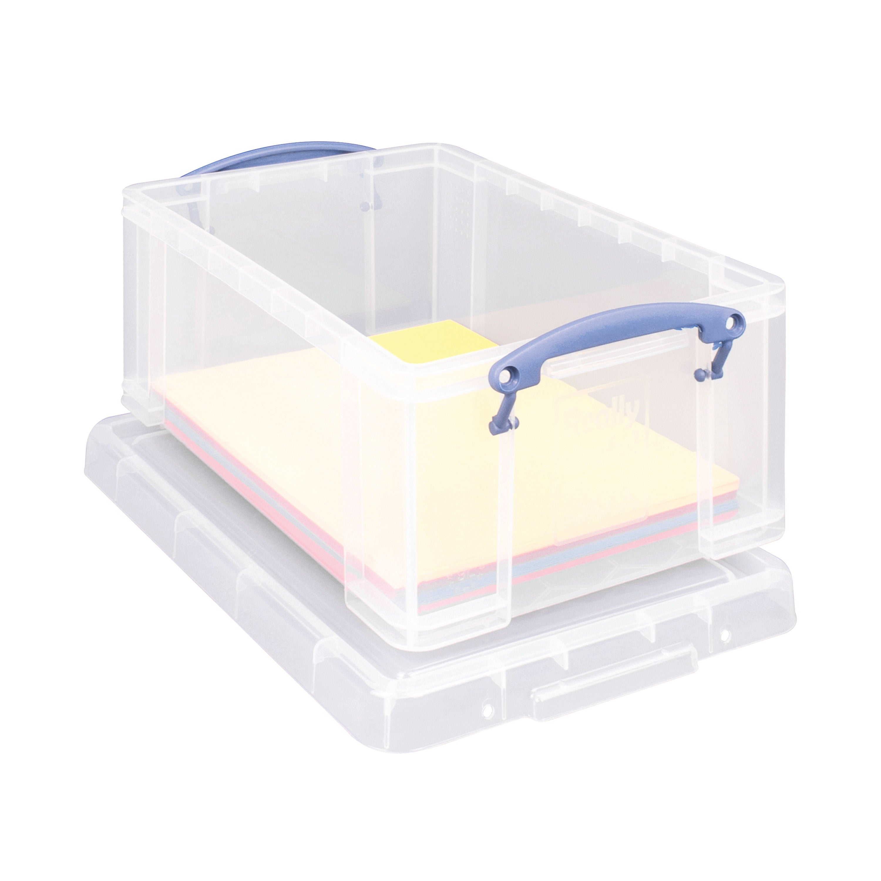 Really Useful 9L Storage Box With Lid and Clip Lock Handles Clear 9C_5