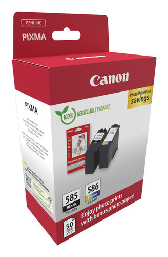 Canon PG-585/CL-586 Ink Cartridges K/CMY + 4 x 6 in Photo Paper Value Pack 6204C004_3
