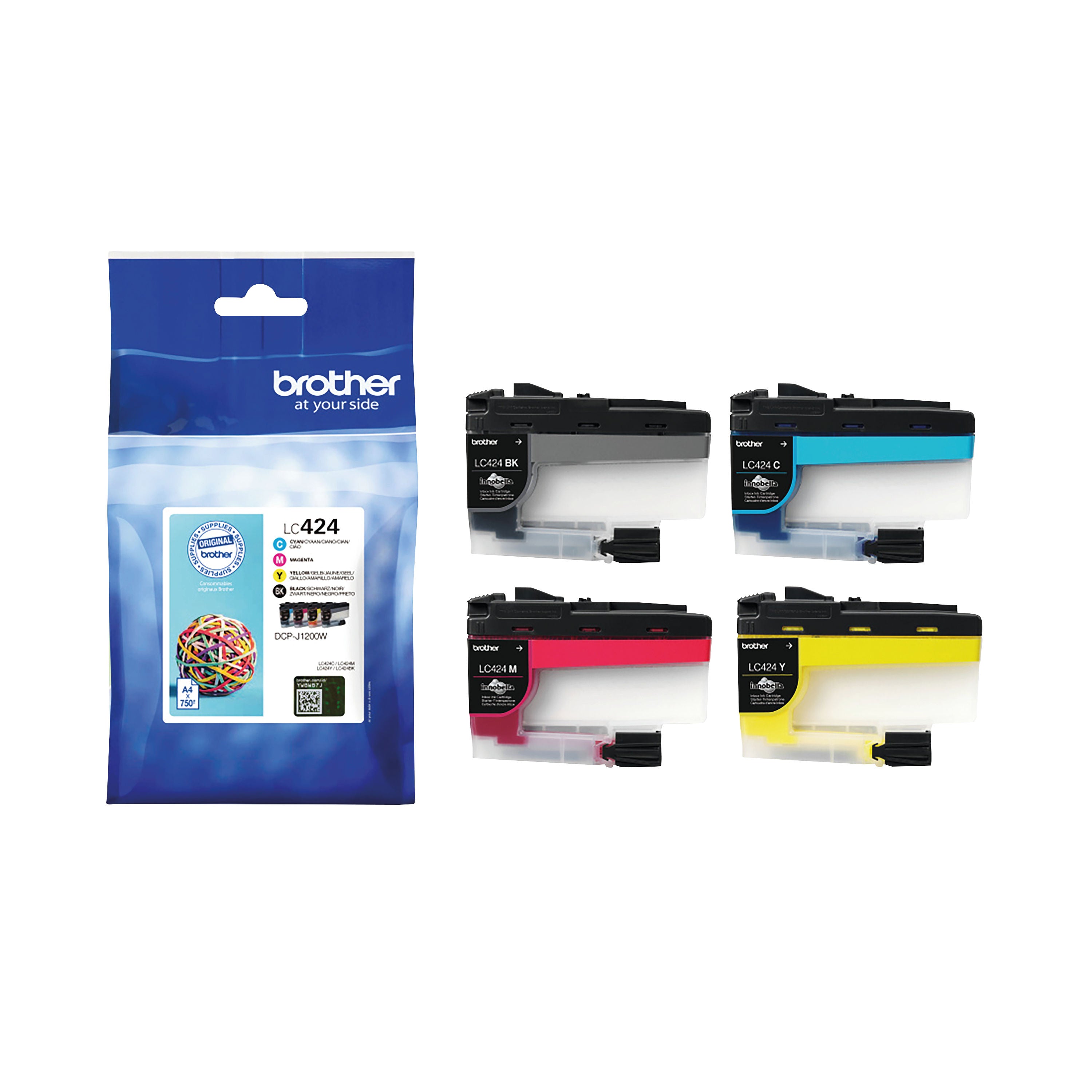 Brother LC424 Inkjet Cartridge CMYK Multipack LC424VAL