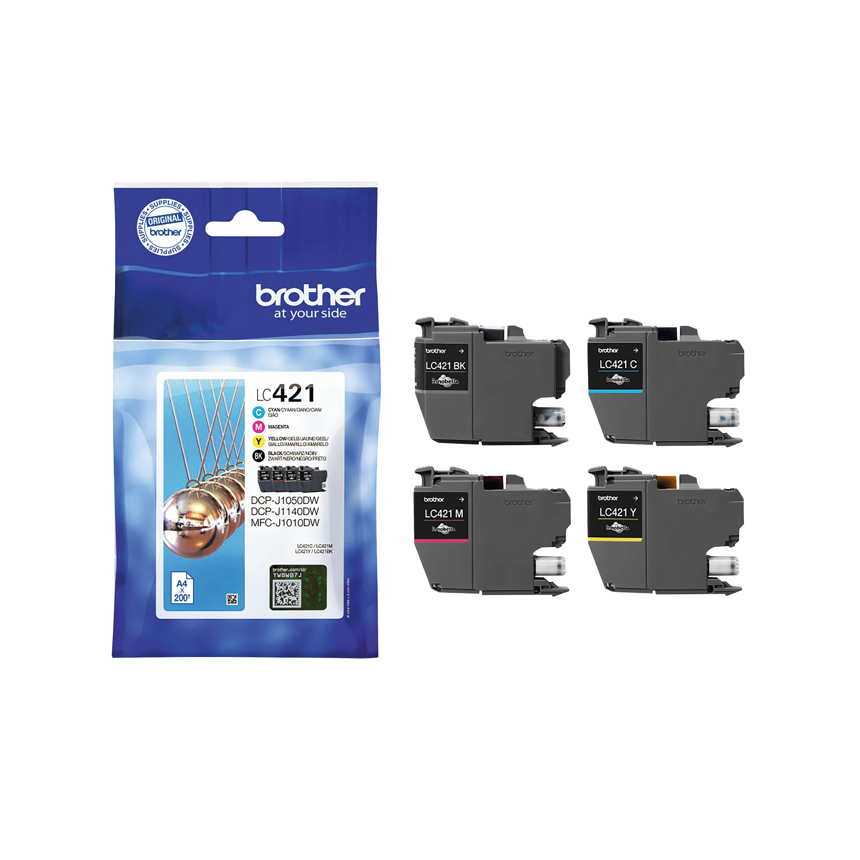 Brother LC421 Inkjet Cartridge CMYK Multipack LC421VAL