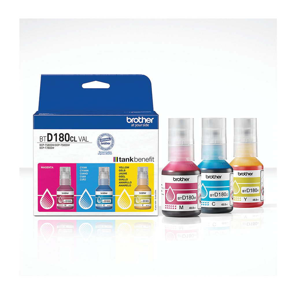 Brother Ink Bottle Super High Yield CMY Multipack BTD180CLVAL_2