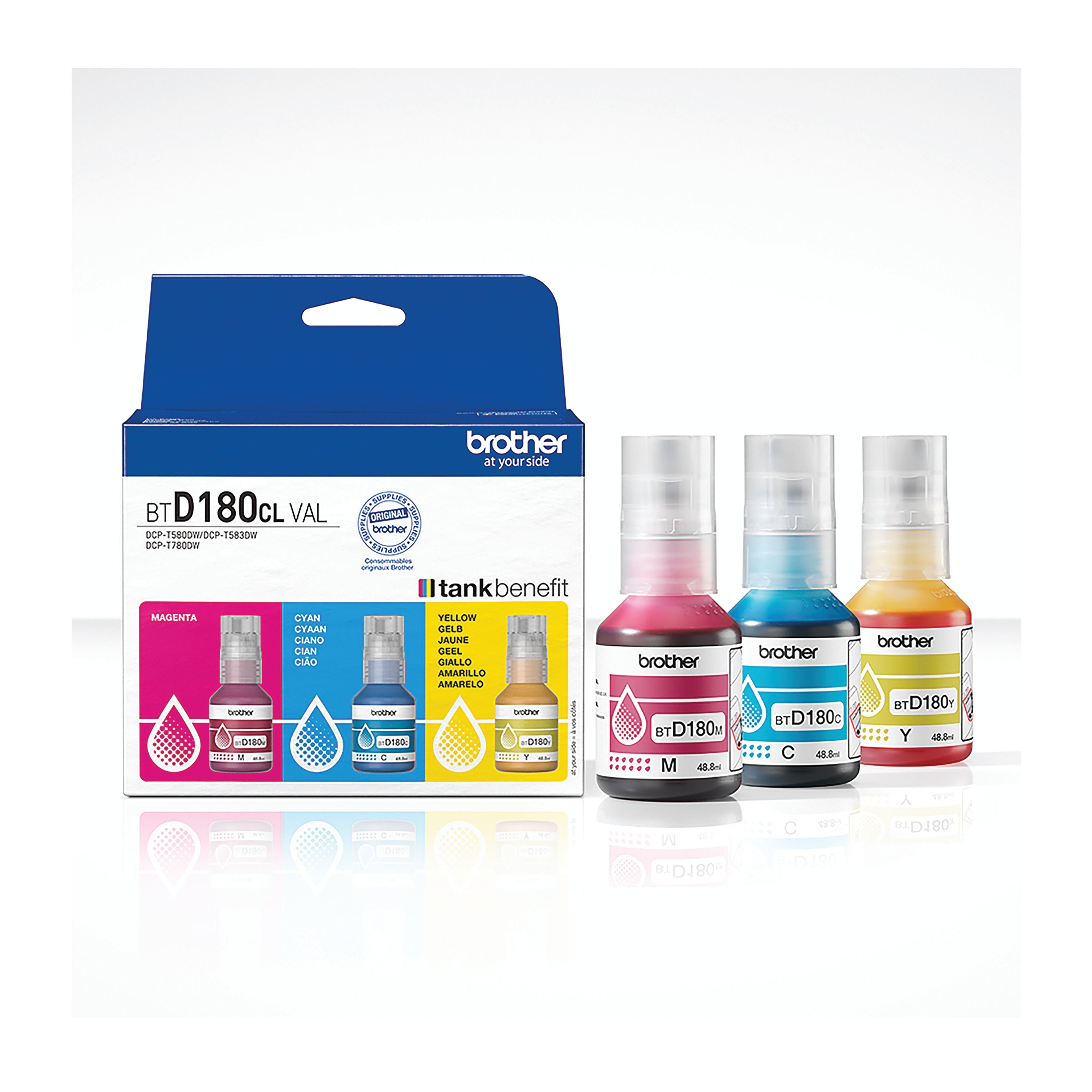 Brother Ink Bottle Super High Yield CMY Multipack BTD180CLVAL_2