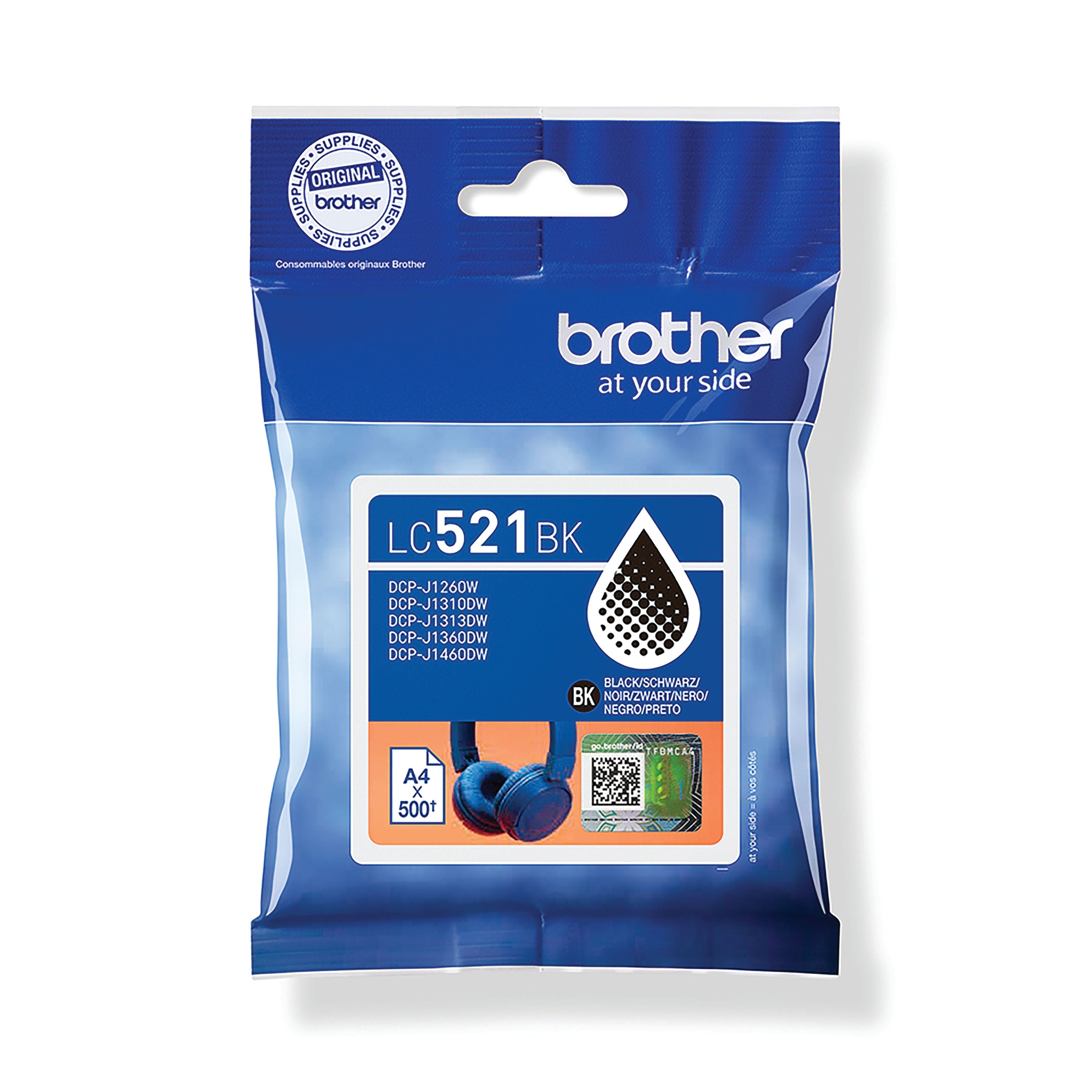 Brother LC-521Bk Black Ink Cartridge LC521BK
