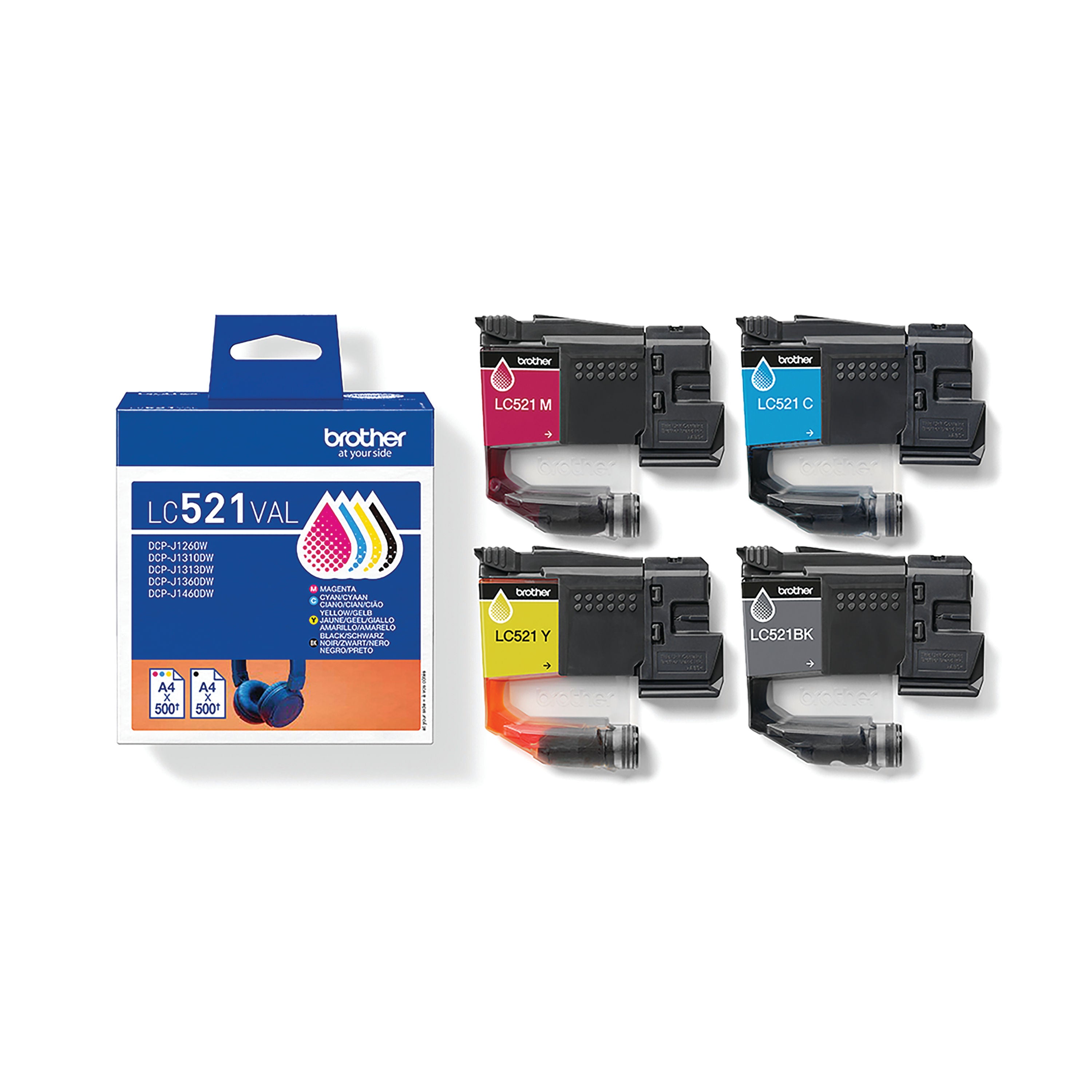 Brother LC521VAL Ink Cartridge CMYK Value Pack LC521VAL_3