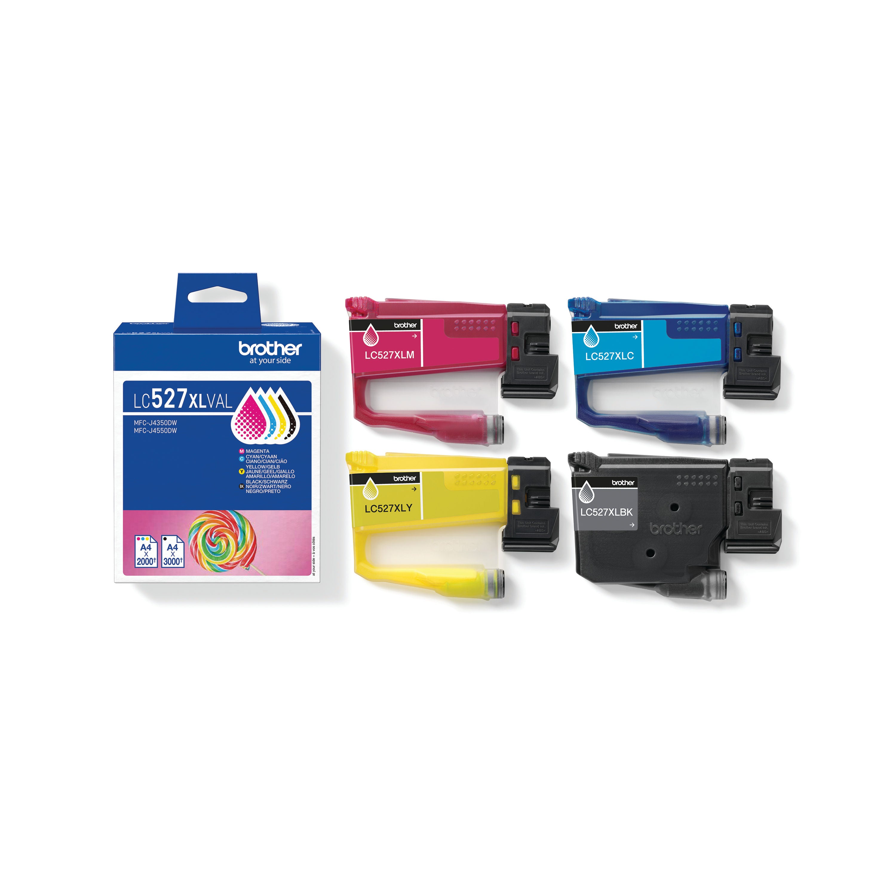 Brother LC527XLVAL Ink Cartridge High Yield Value Pack CMYK LC527XLVAL_2