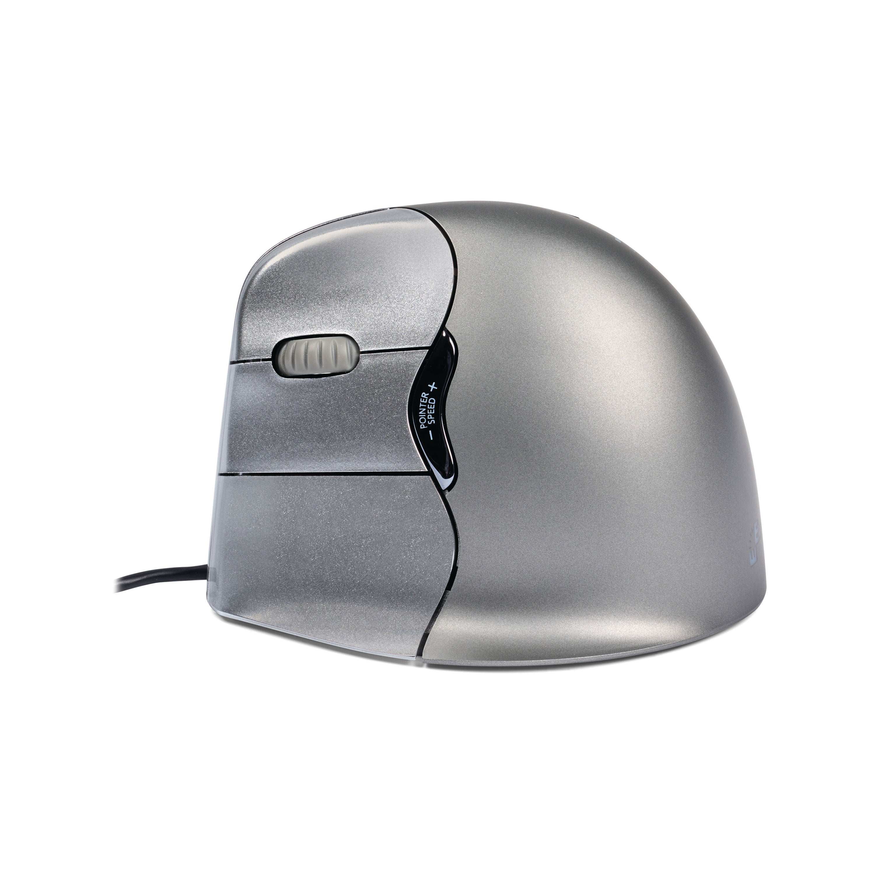 BakkerElkhuizen Evoluent4 Wired Left Handed Vertical Mouse Medium Black/Grey/Silver BNEEVL4_2