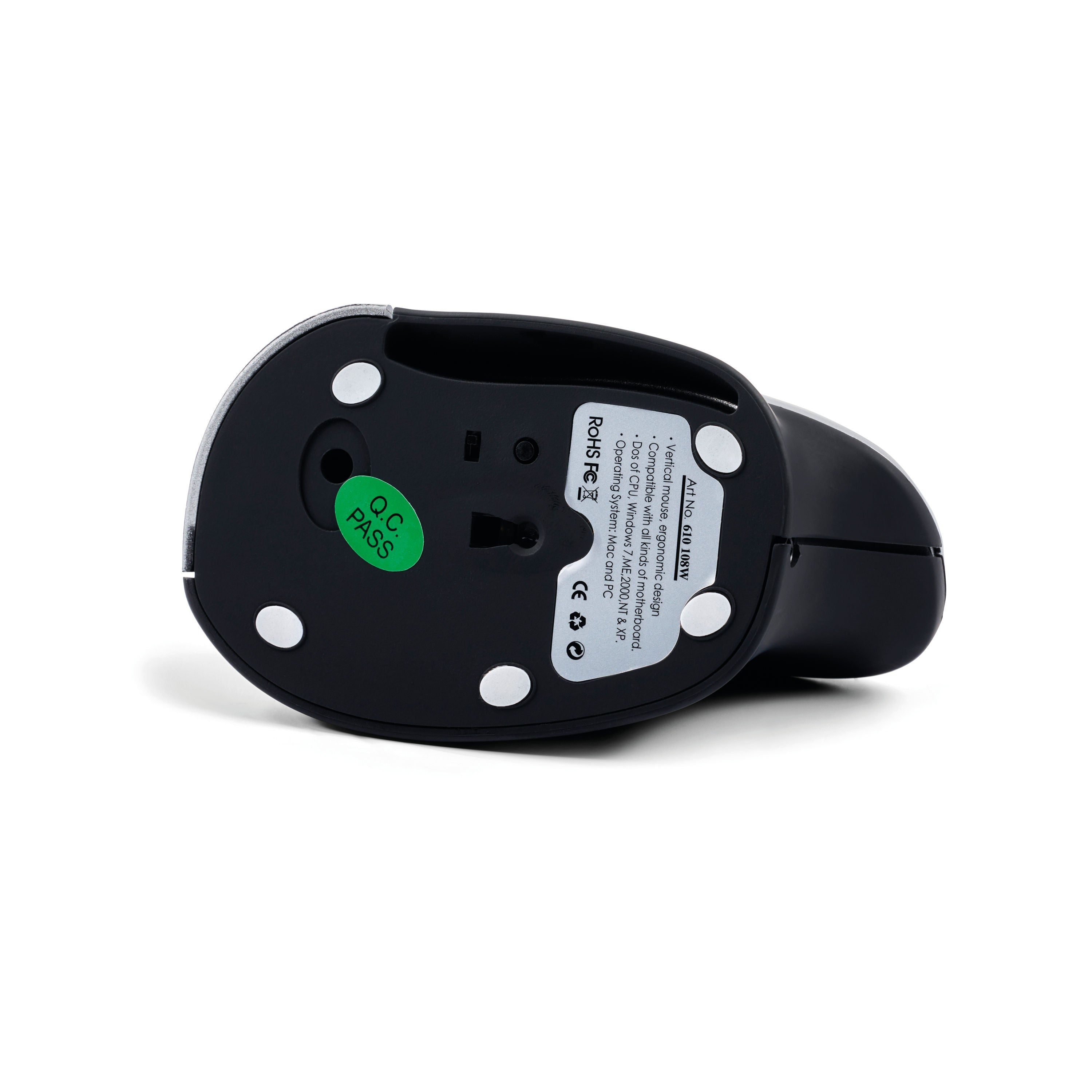 BakkerElkhuizen Vertical Grip Mouse Wireless Right Handed Silver/Black BNEGMW_4