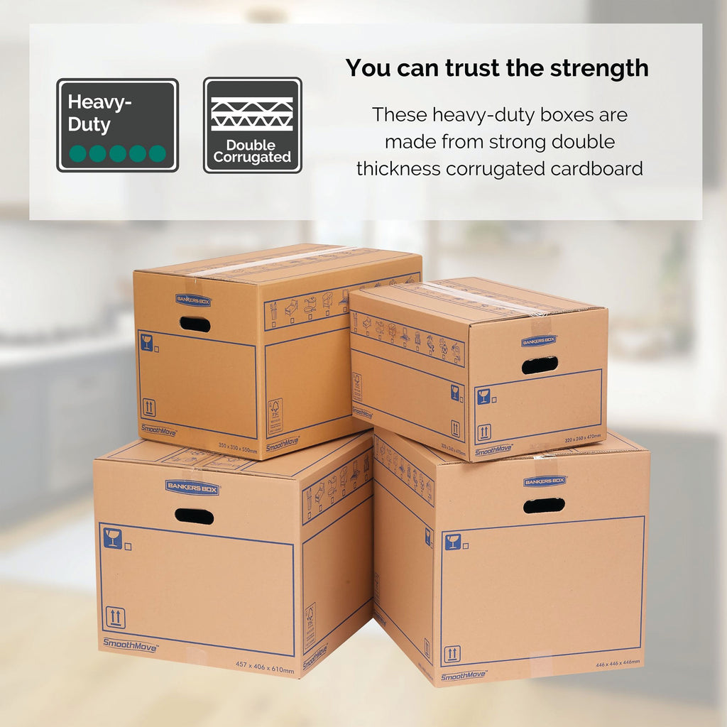 Bankers Box SmoothMove C-Flute Everyday Moving Box 39 Litre (Pack of 10) 6203601_4