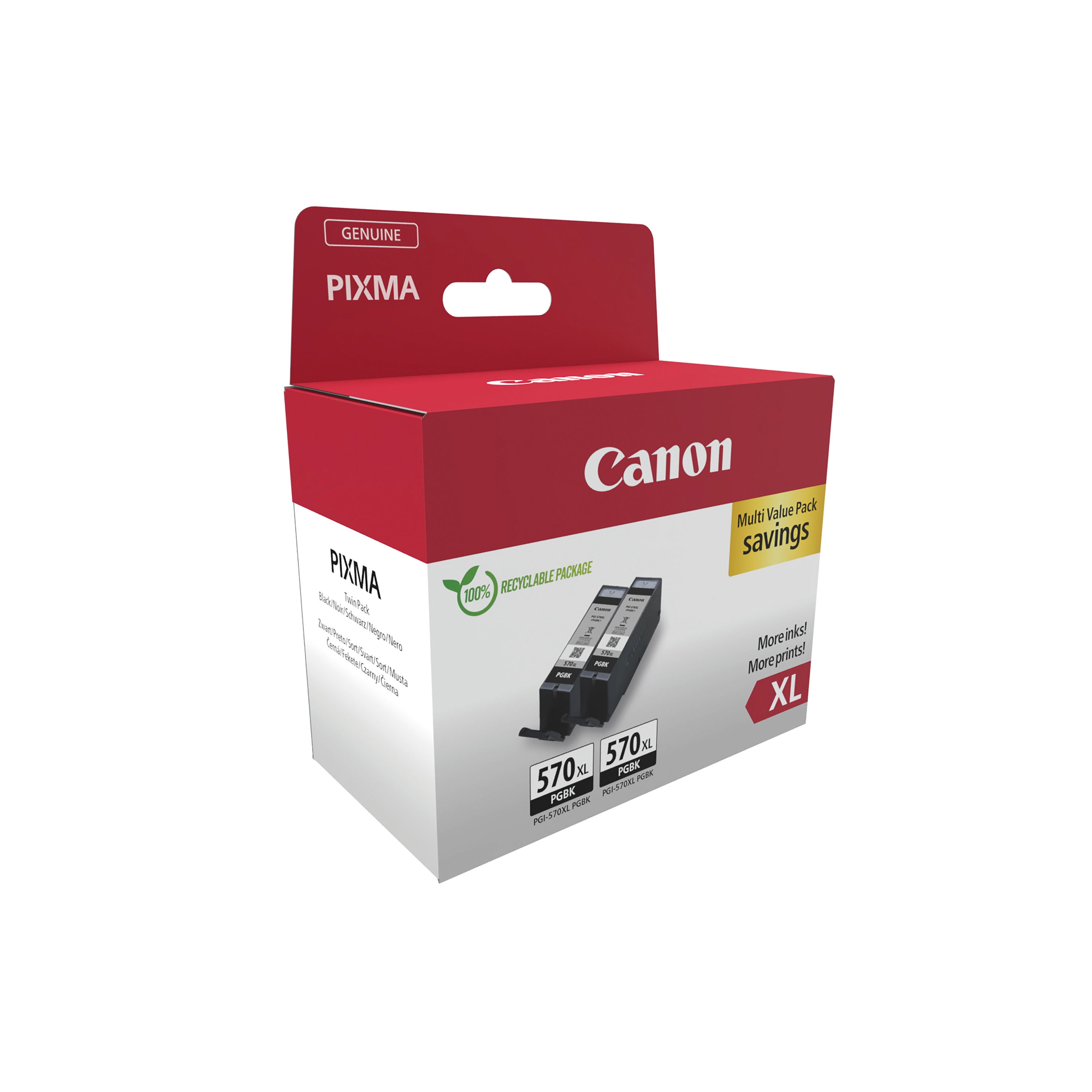 Canon PGI-570XL Ink Cartridge High Yield Black Twin Pack 0318C010_2