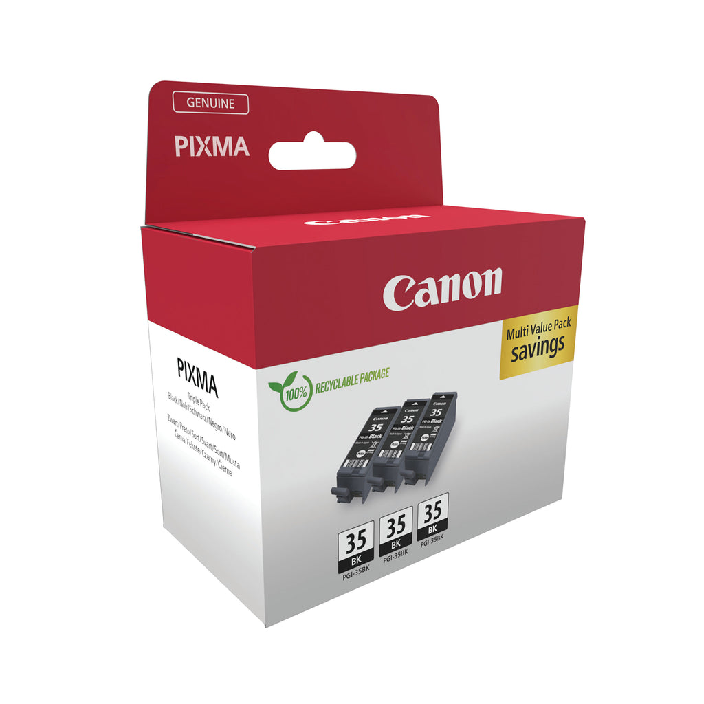 Canon PGI-35 Ink Cartridge Black Triple Pack 1509B028_2