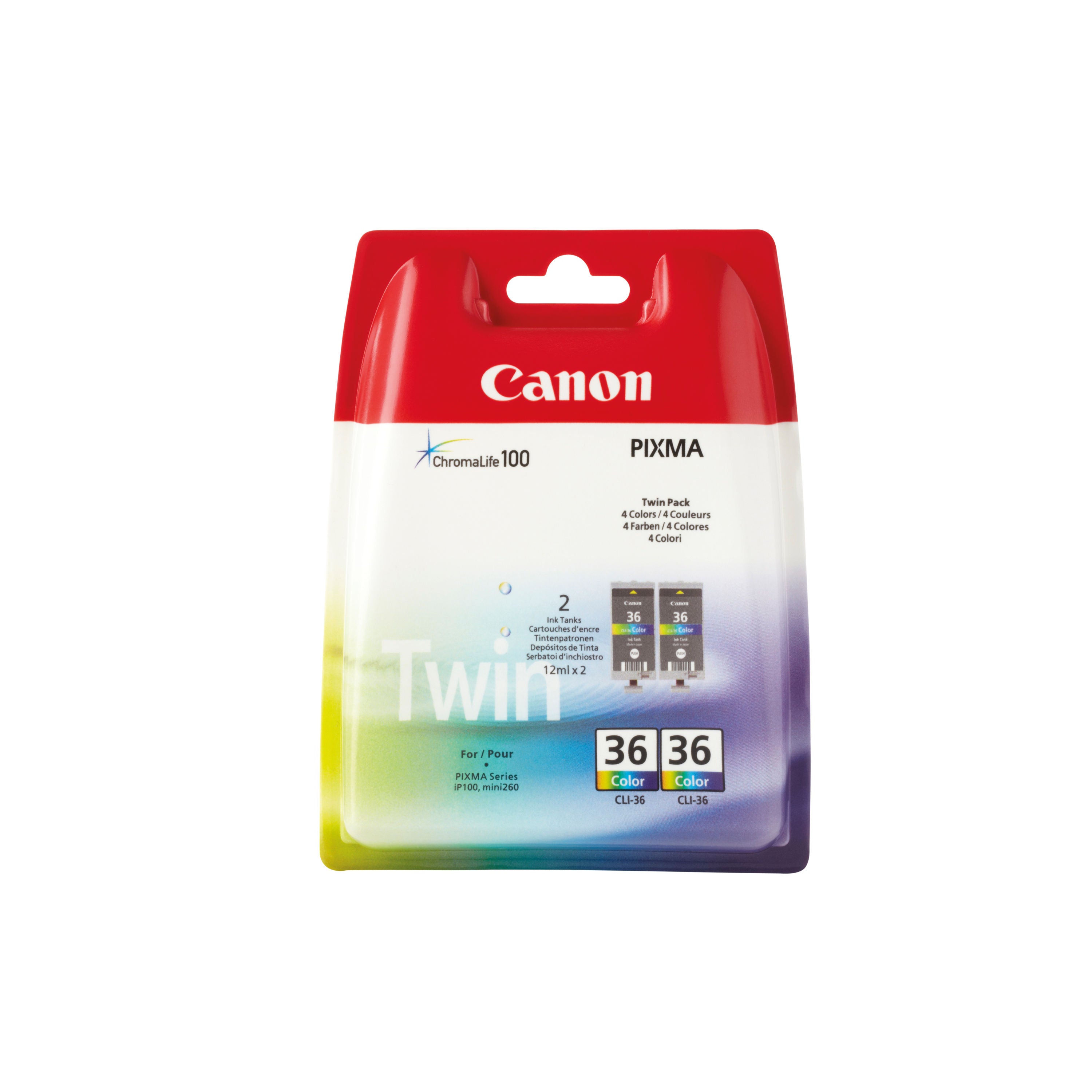 Canon CLI-36 Ink Cartridge Twin Pack CMY Colour 1511B025