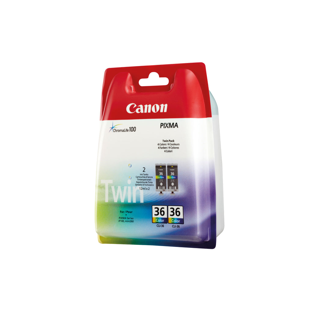 Canon CLI-36 Ink Cartridge Twin Pack CMY Colour 1511B025_2