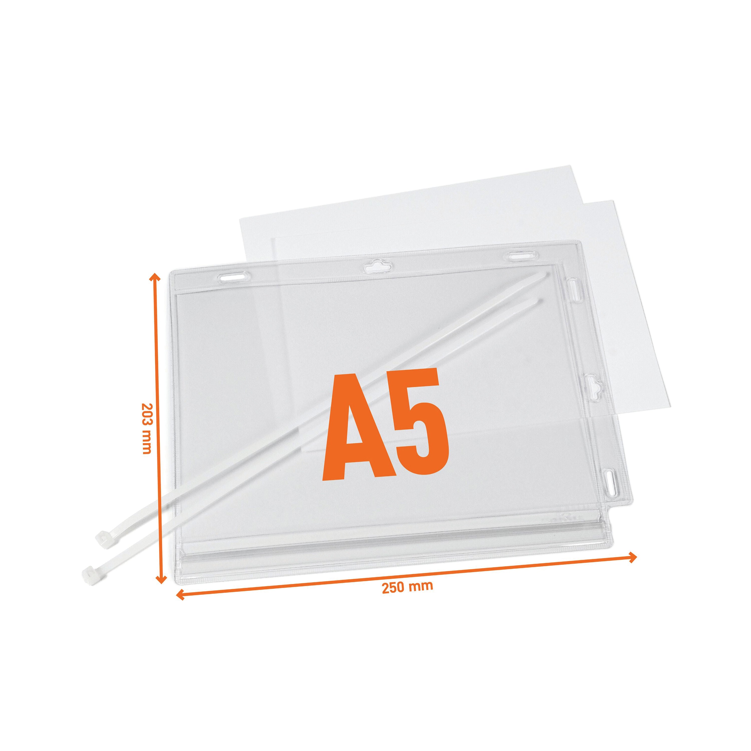 Durable Water Resistant Cable Tie Pockets A5 (Pack of 5) 505919_2