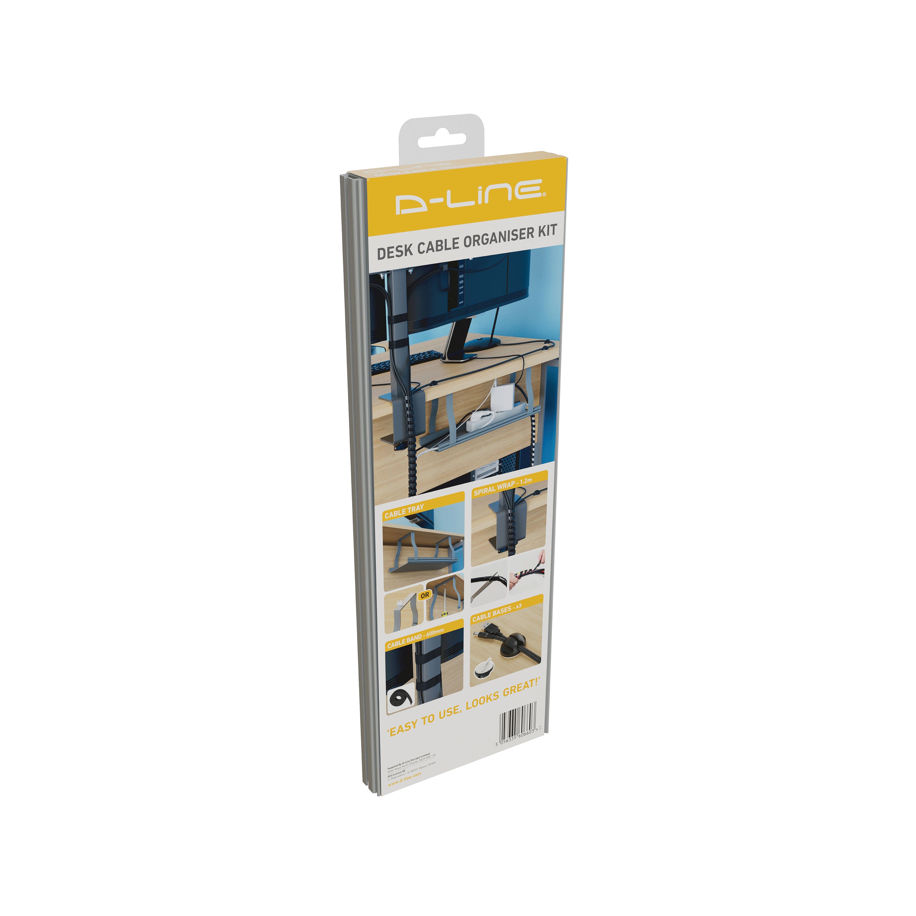 D-Line Desk Cable Organiser Kit DCK