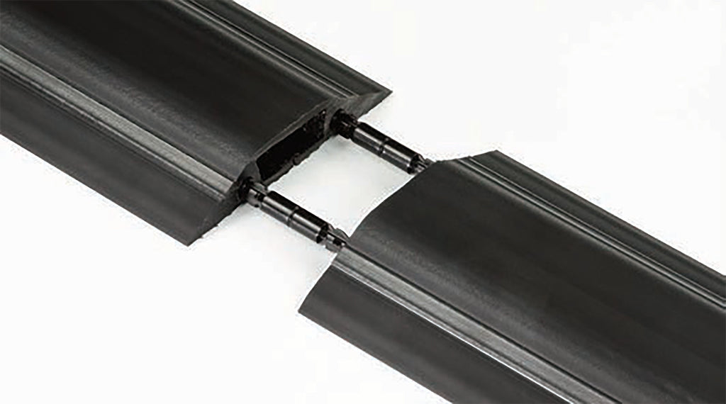 D-Line floor Cable Cover Black 80mm Wide 1.8m length c/w connectors FC83B_2