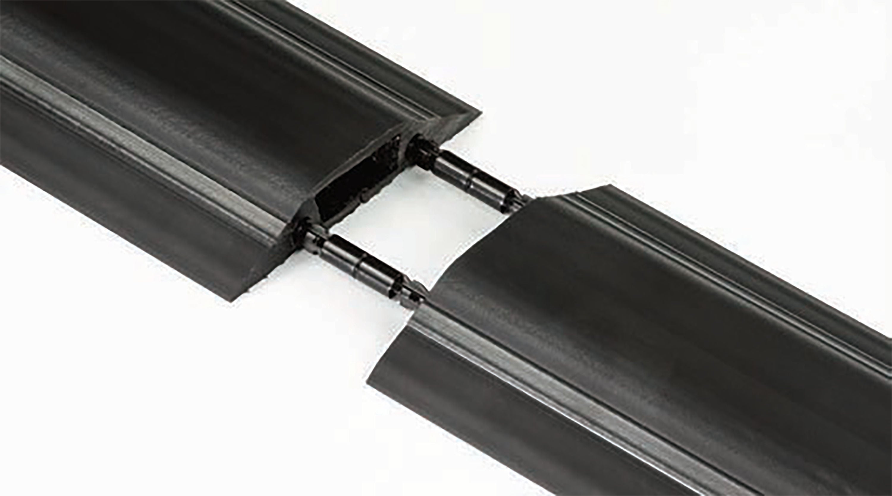 D-Line floor Cable Cover Black 80mm Wide 1.8m length c/w connectors FC83B_2