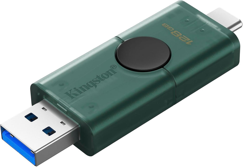 Kingston DataTraveler Duo Dual Interface USB Flash Drive, 128GB 1