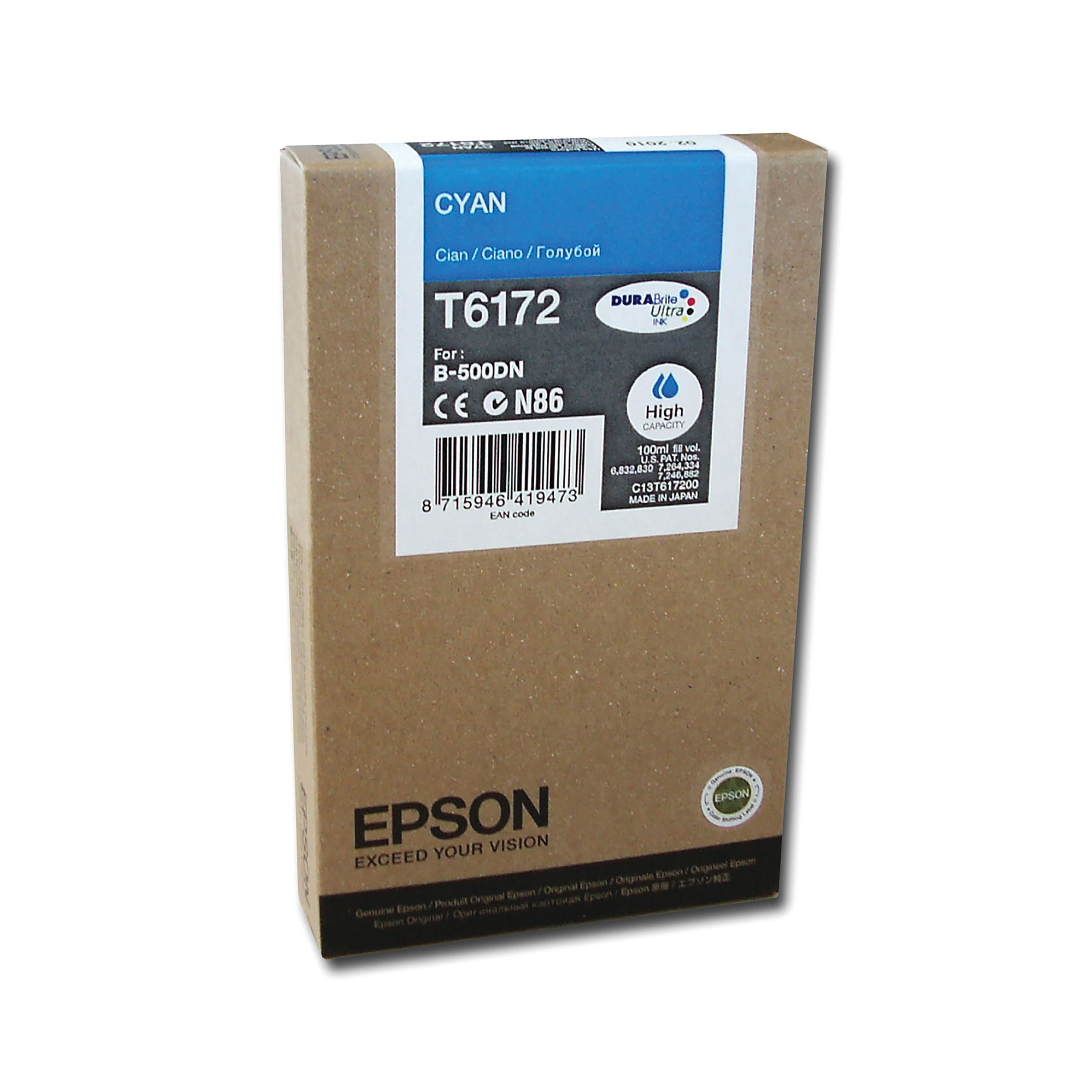 Epson T6172 DURABrite Ultra Ink Cartridge High Yield Cyan C13T617200_2