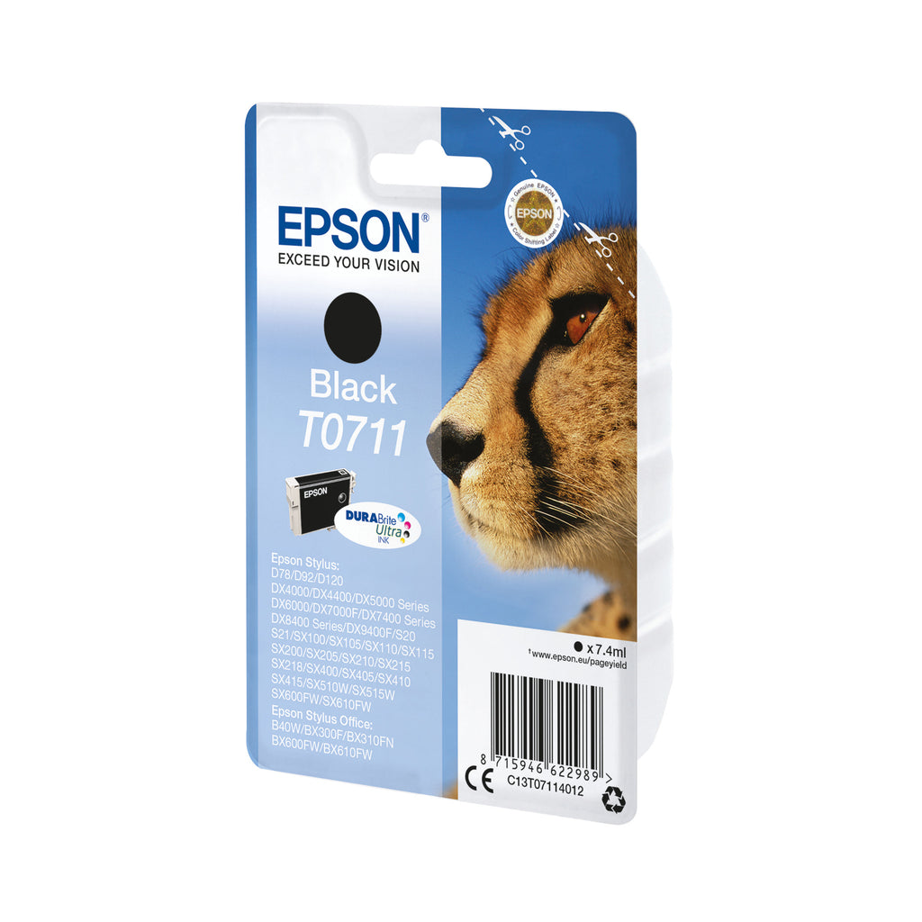 Epson T0711 Cheetah DURABrite Ultra Ink Cartridge Black C13T07114012_2