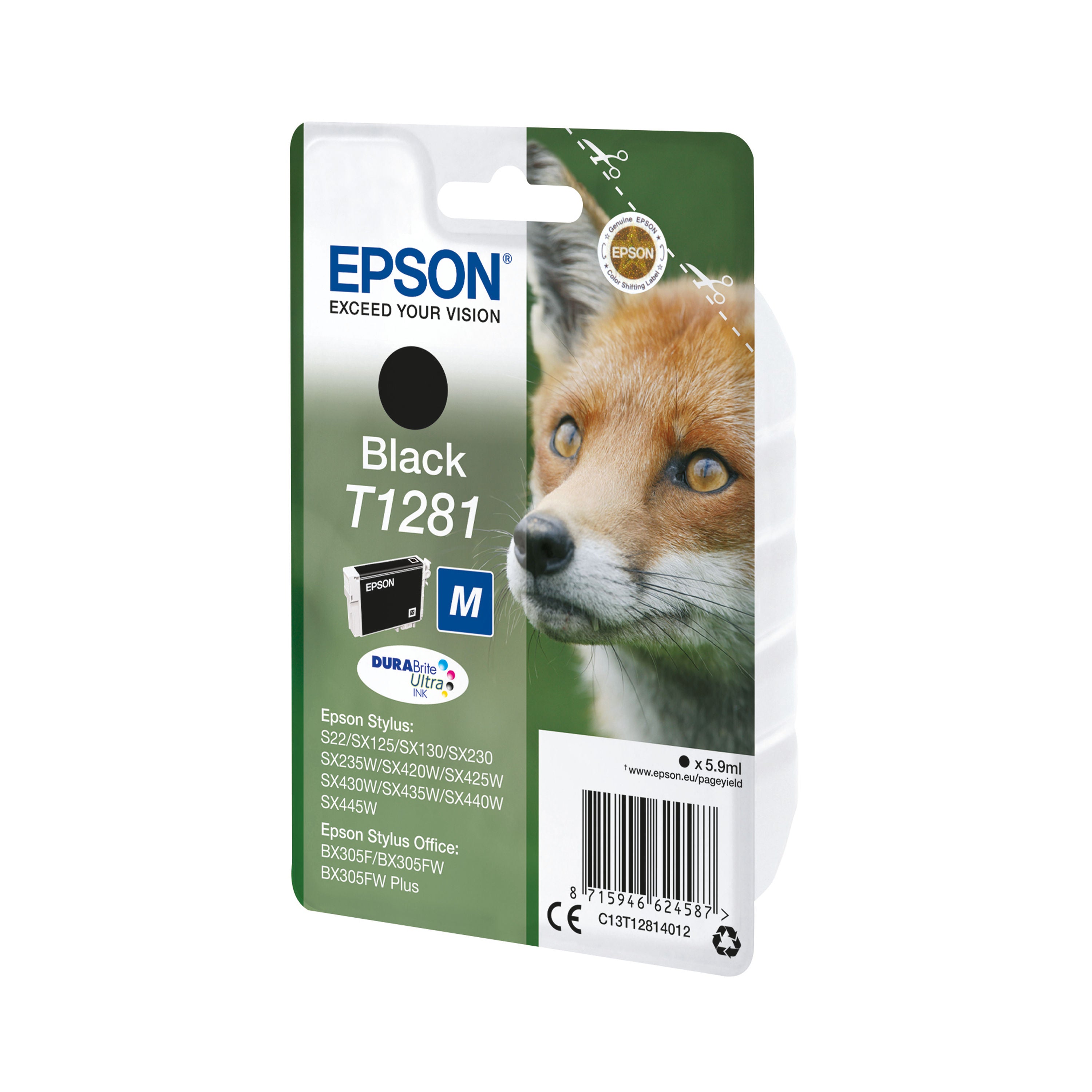 Epson T1281 Fox DURABrite Ultra Ink Cartridge Black C13T12814012_2