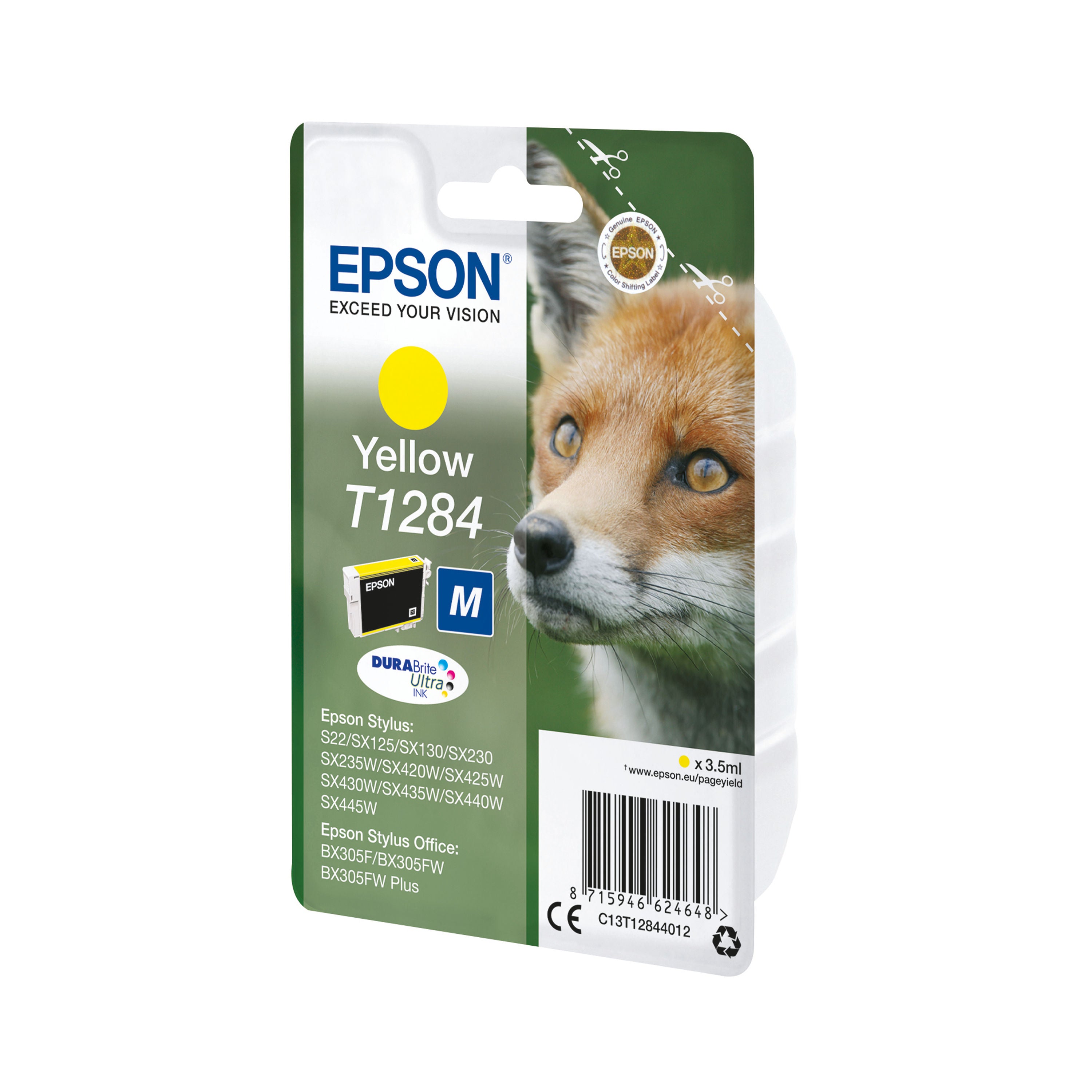 Epson T1284 Fox DURABrite Ultra Ink Cartridge Yellow C13T12844012_2