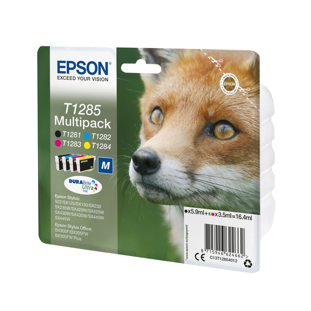 Epson T1285 Fox DURABrite Ultra Ink Cartridge CMYK Multipack C13T12854012_2