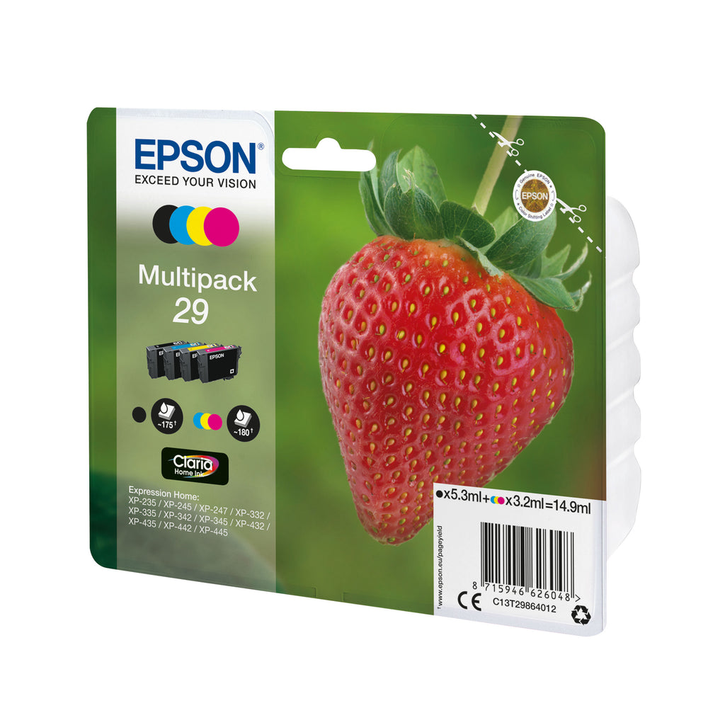 Epson 29 Strawberry Claria Home Ink Cartridge CMYK Multipack C13T29864012_2