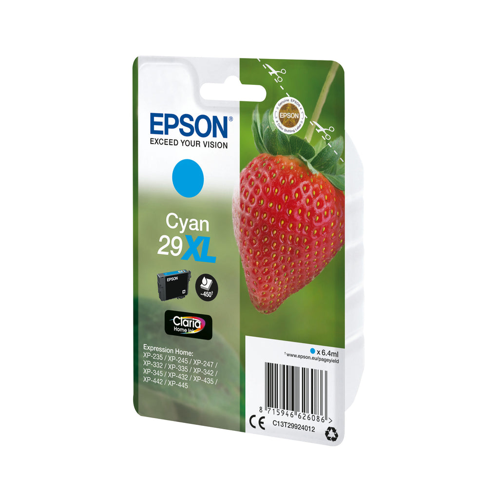 Epson 29XL Strawberry Claria Home Ink Cartridge High Yield Cyan C13T29924012_2