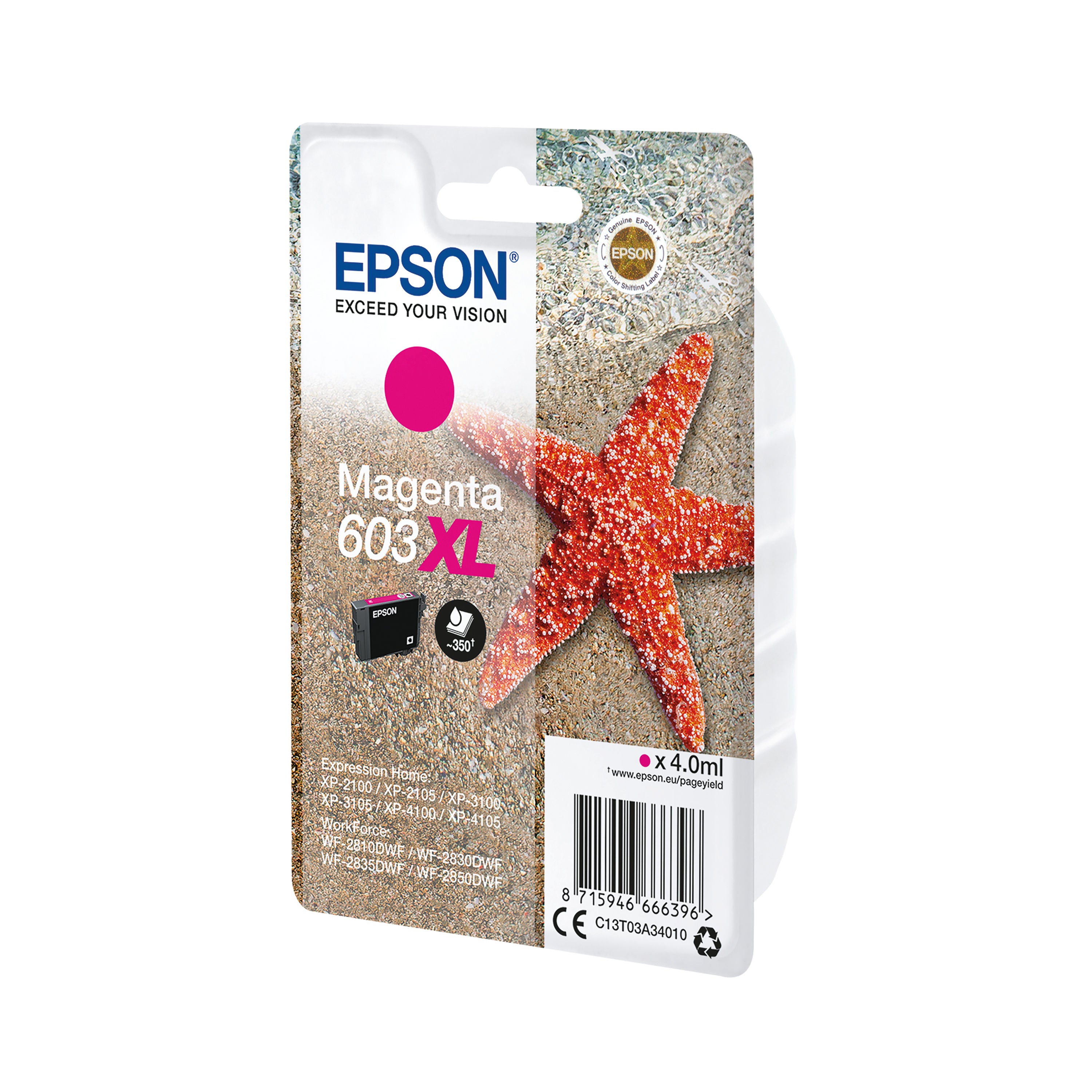 Epson 603XL Starfish Ink Cartridge High Yield Magenta C13T03A34010_2