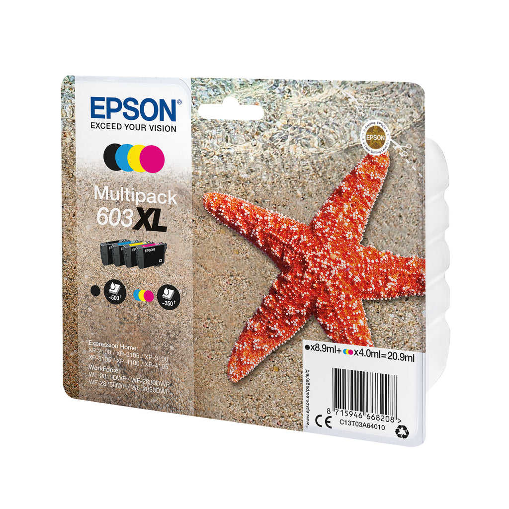 Epson 603XL Starfish Ink Cartridge High Yield CMYK Multipack C13T03A64010_2