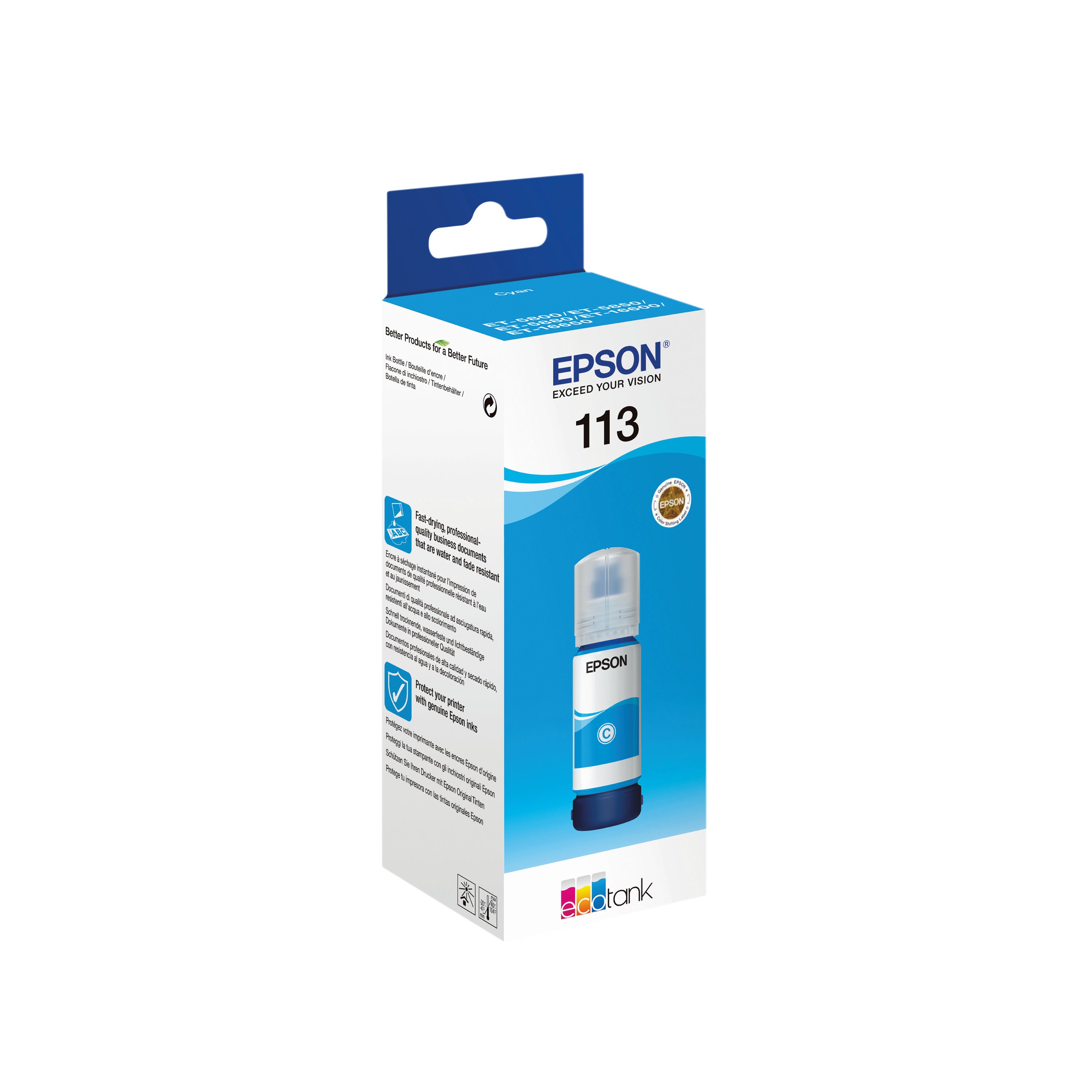 Epson 113 EcoTank Ink Bottle Pigment Cyan C13T06B240
