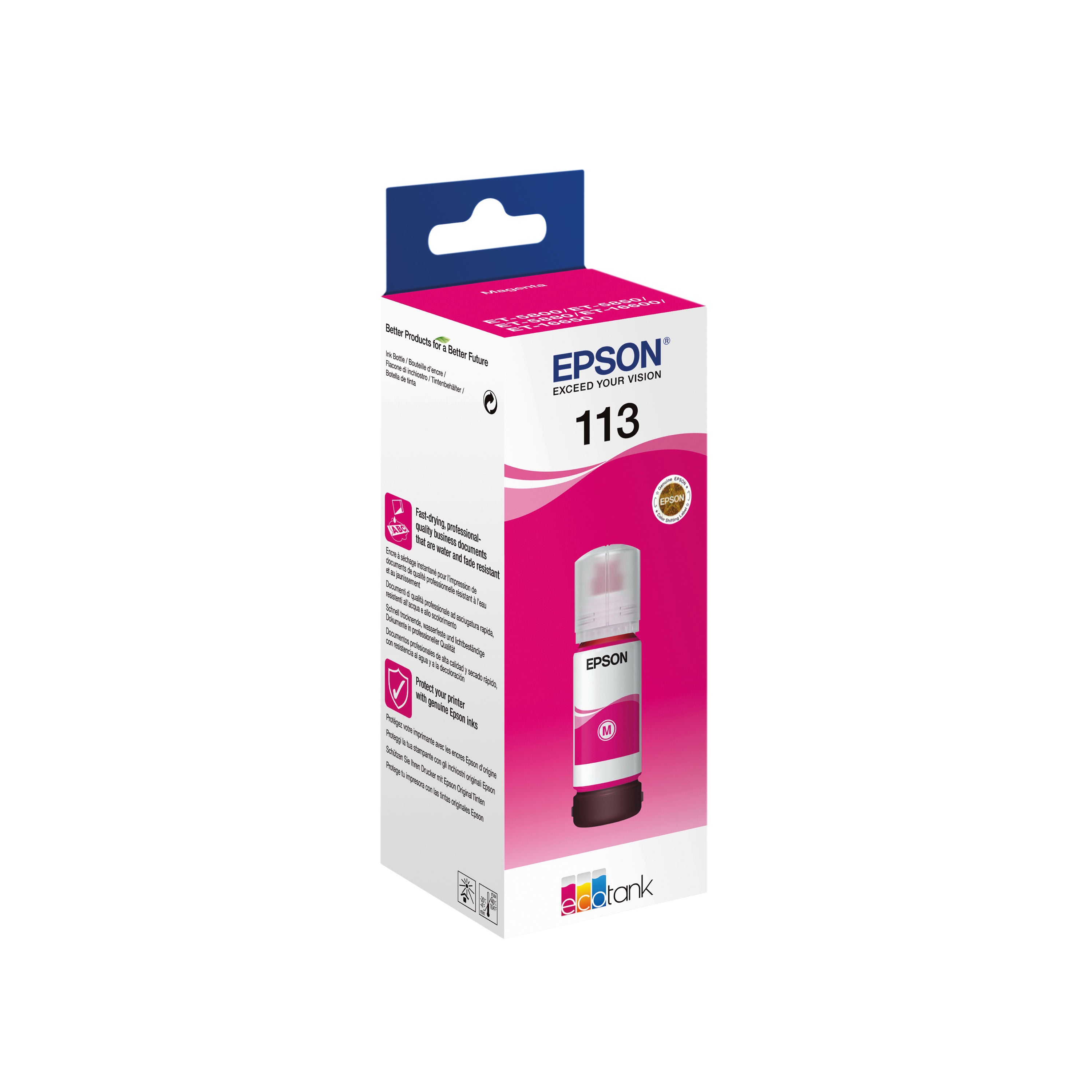 Epson 113 EcoTank Ink Bottle Magenta C13T06B340