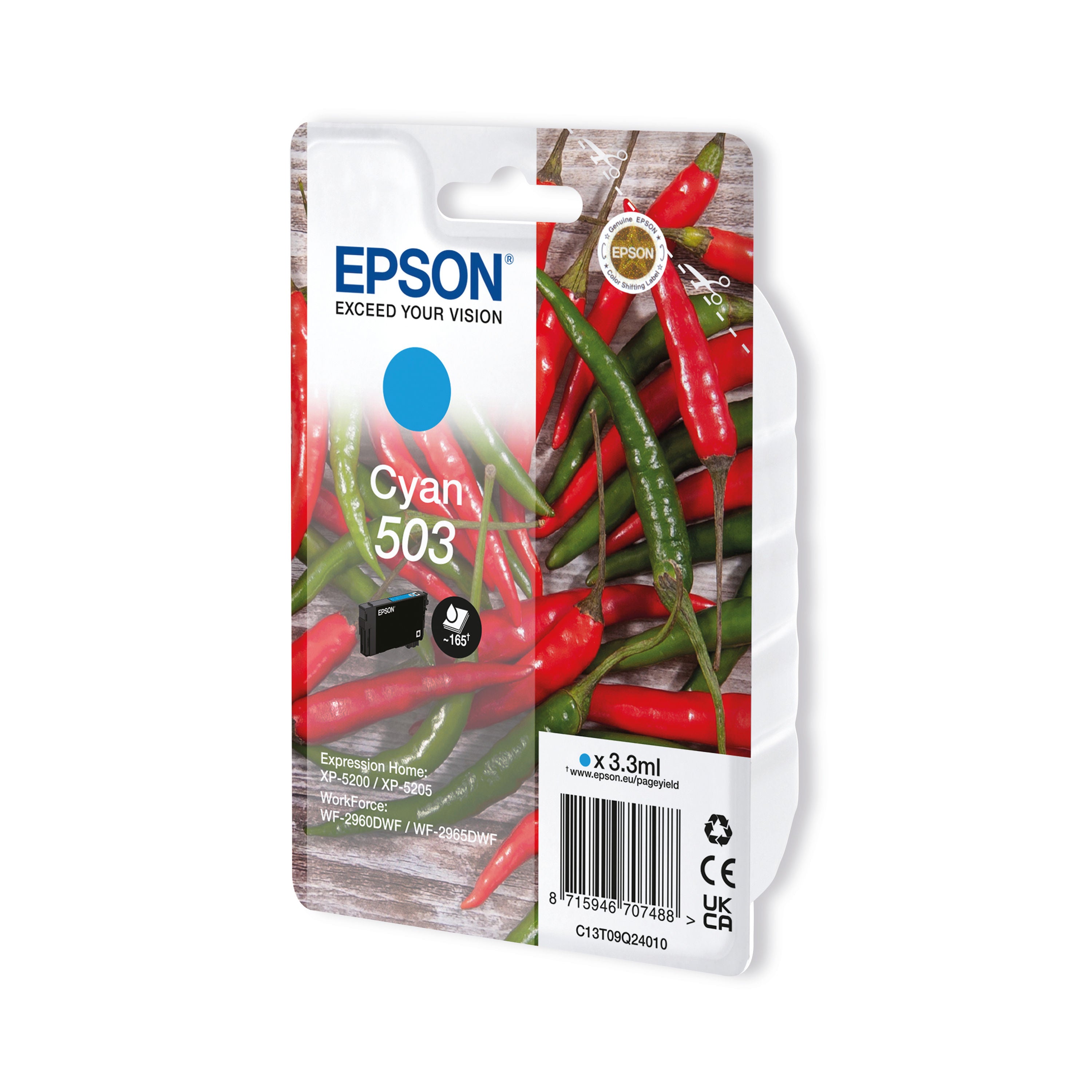 Epson 503 Chillies Ink Cartridge Cyan C13T09Q24010_2