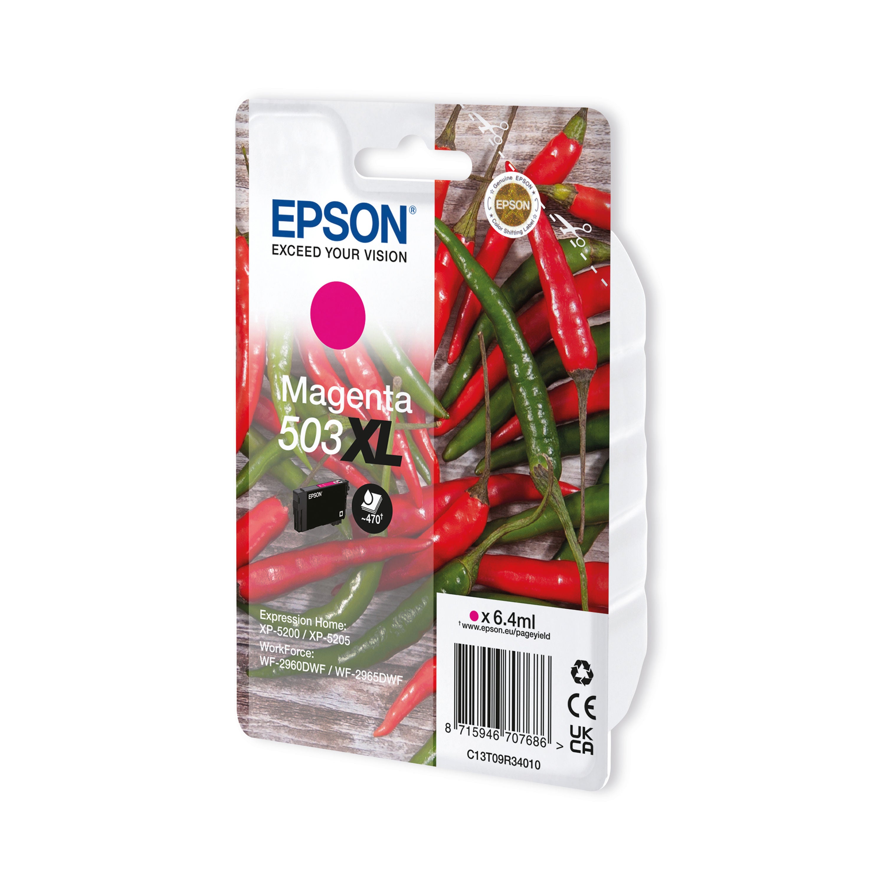 Epson 503XL Chillies Ink Cartridge High Yield Magenta C13T09R34010_2