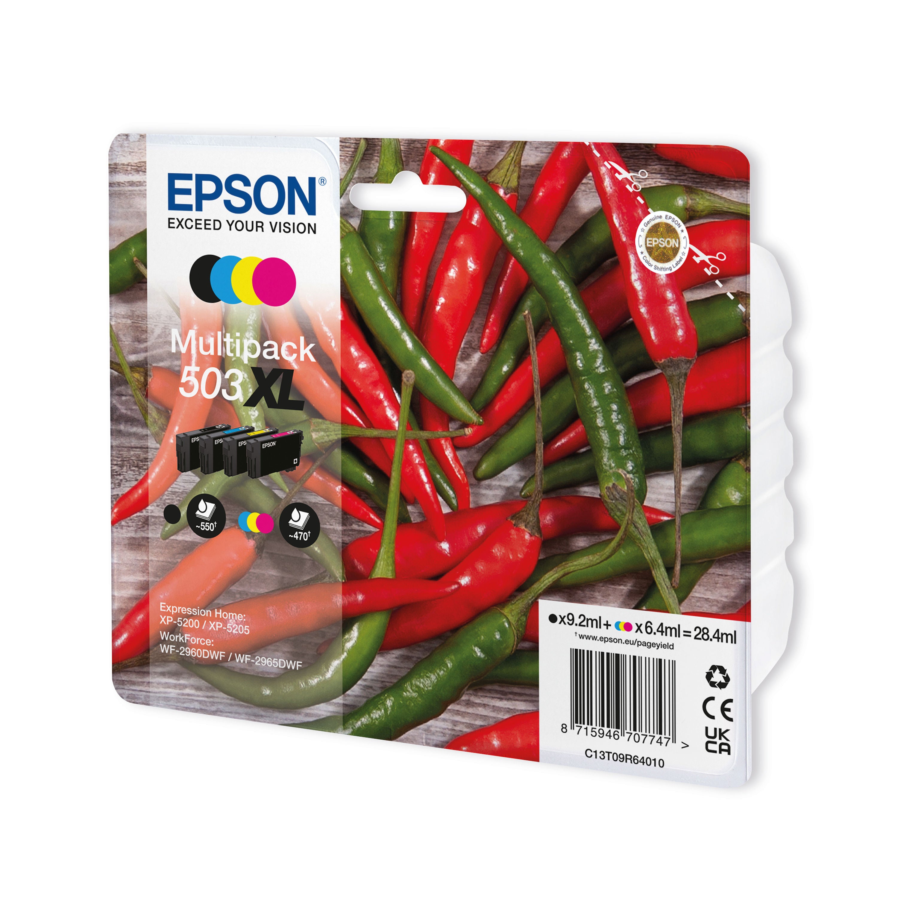 Epson 503XL Chillies Ink Cartridge High Yield CMYK C13T09R64010_2