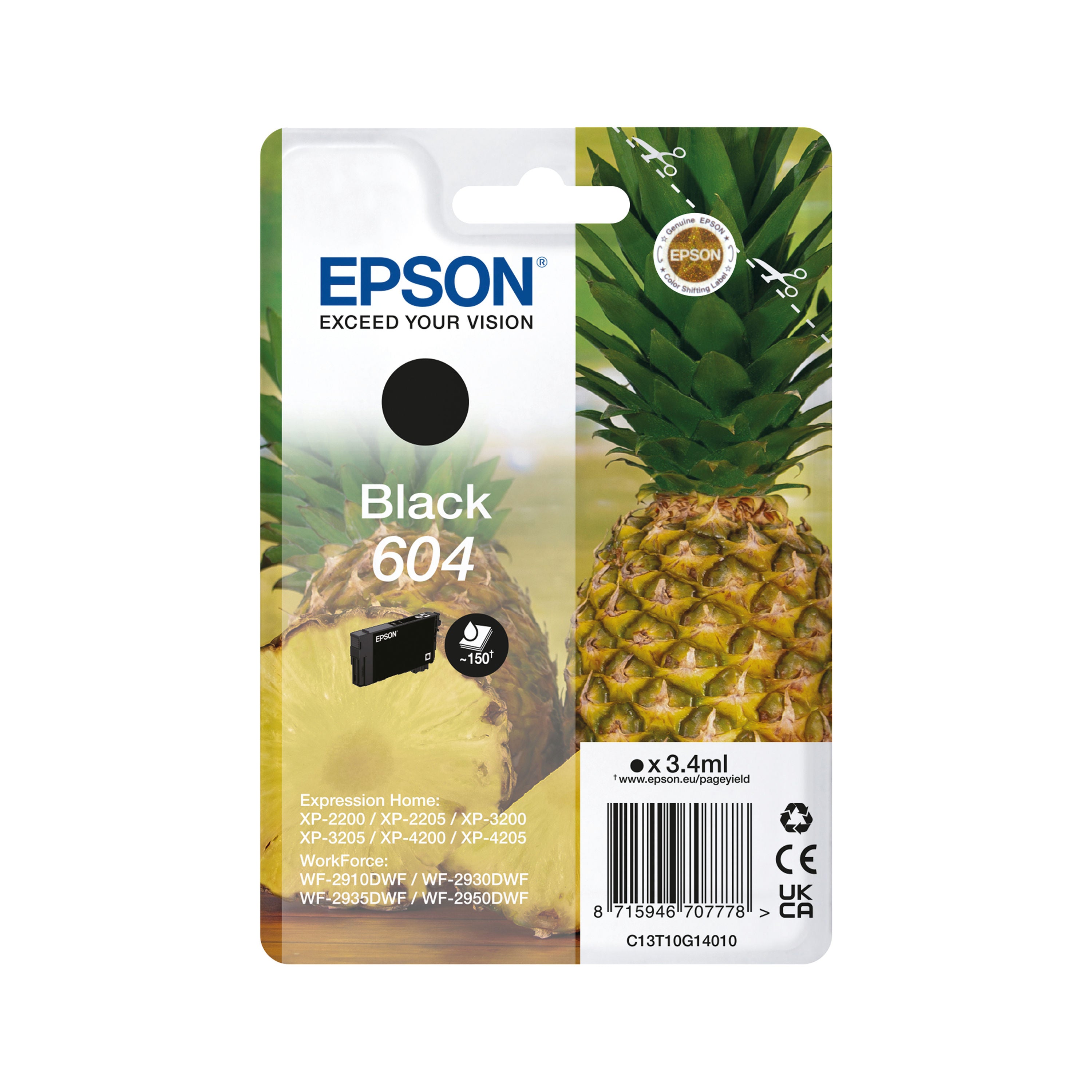 Epson 604 Pineapple Ink Cartridge Black C13T10G14010