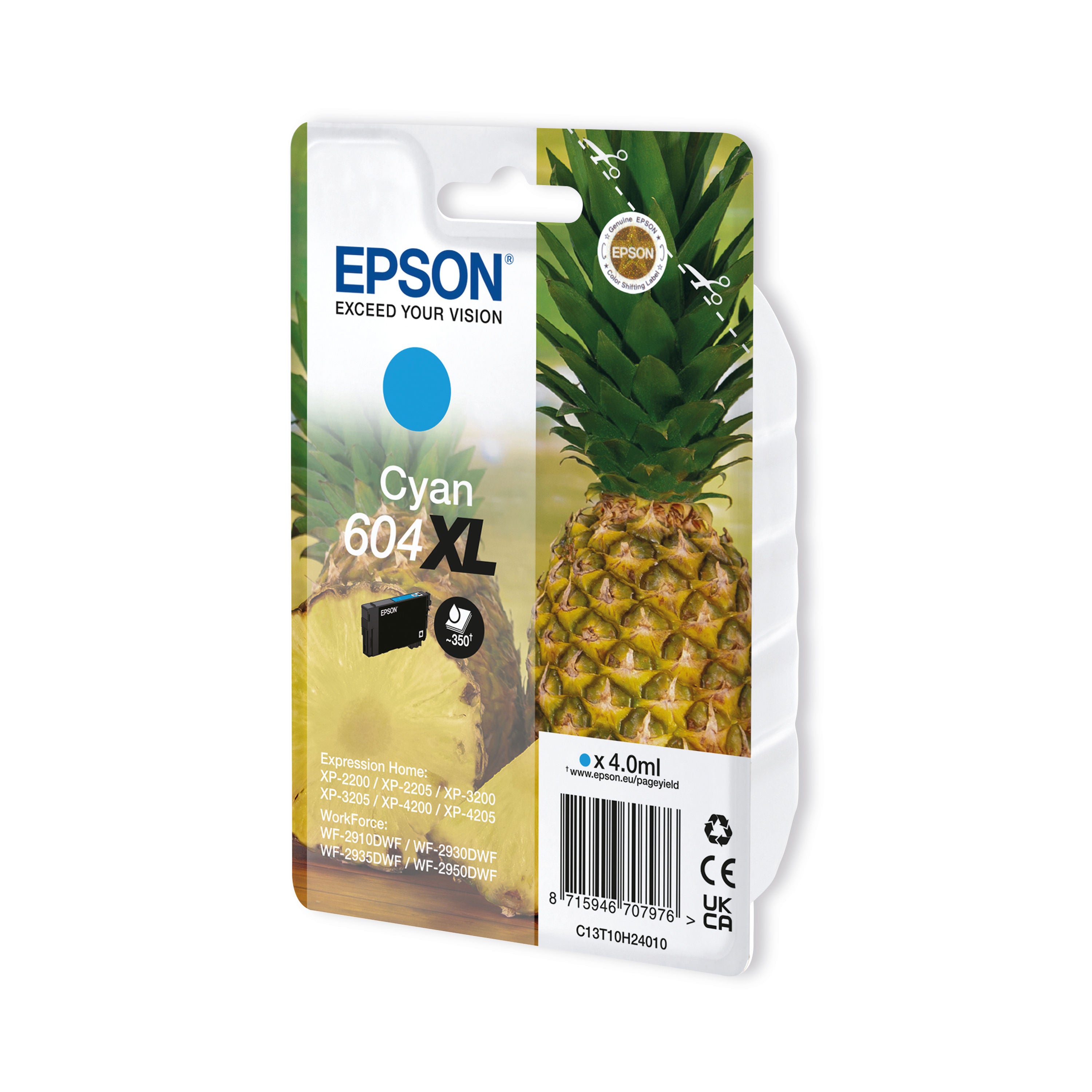 Epson 604XL Pineapple Ink Cartridge High Yield Cyan C13T10H24010_2