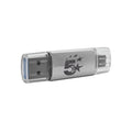 5 Star USB 3.2 Gen 1 Combo Flash Drive with USB A/C 128GB Silver 667953
