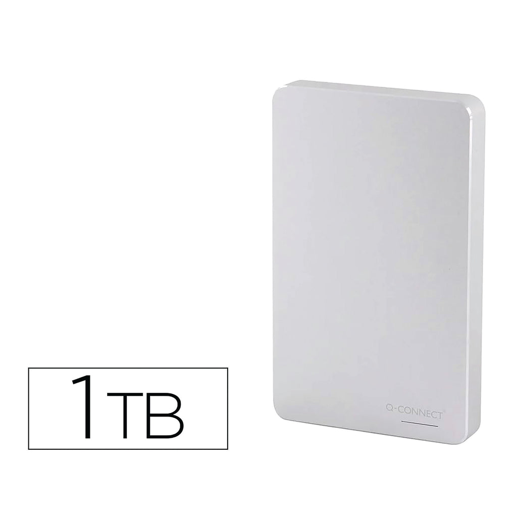 Q-Connect Portable External Hard Drive 1TB with USB Cable Silver KF18083_5