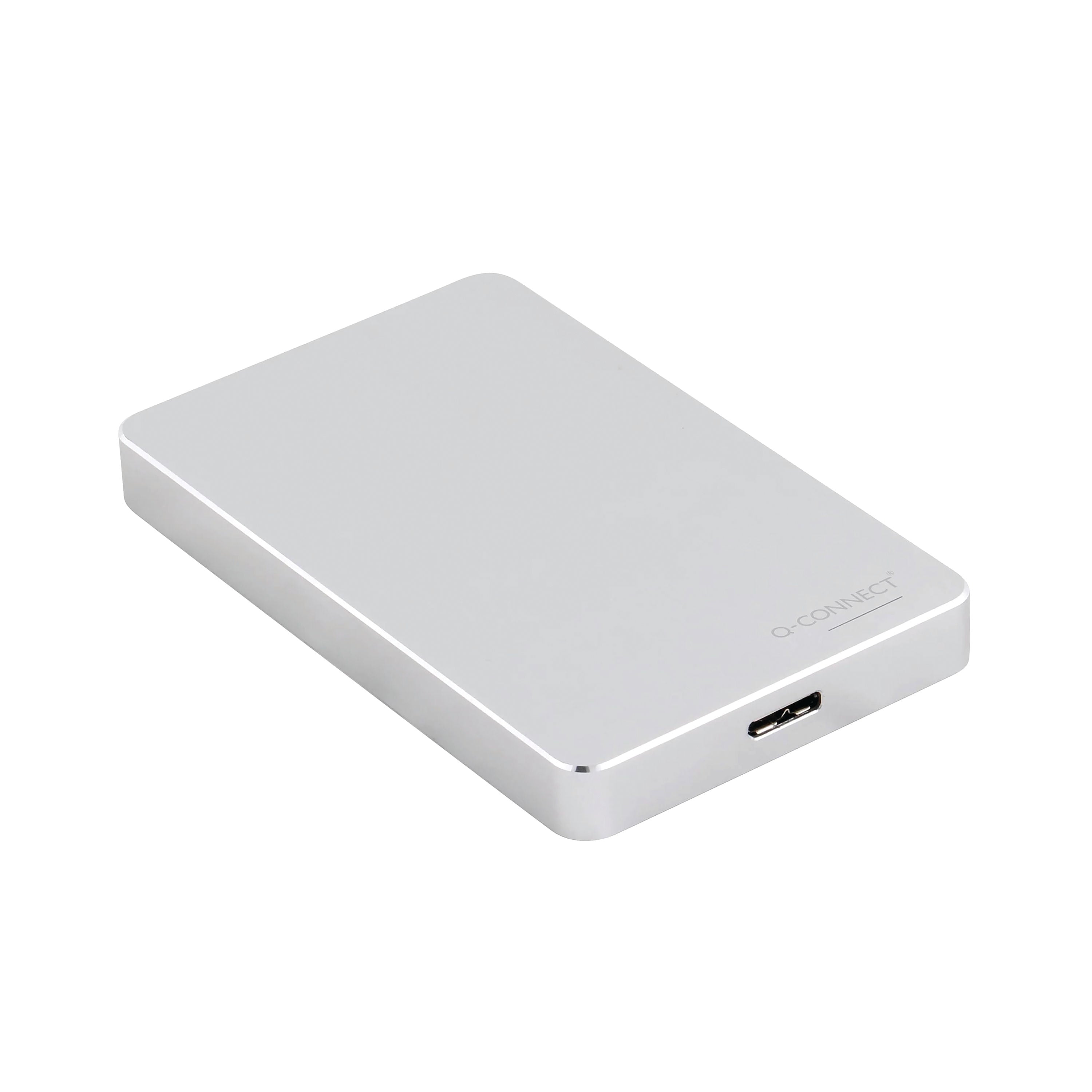 Q-Connect Portable External Hard Drive 2TB with USB Cable Silver KF18084