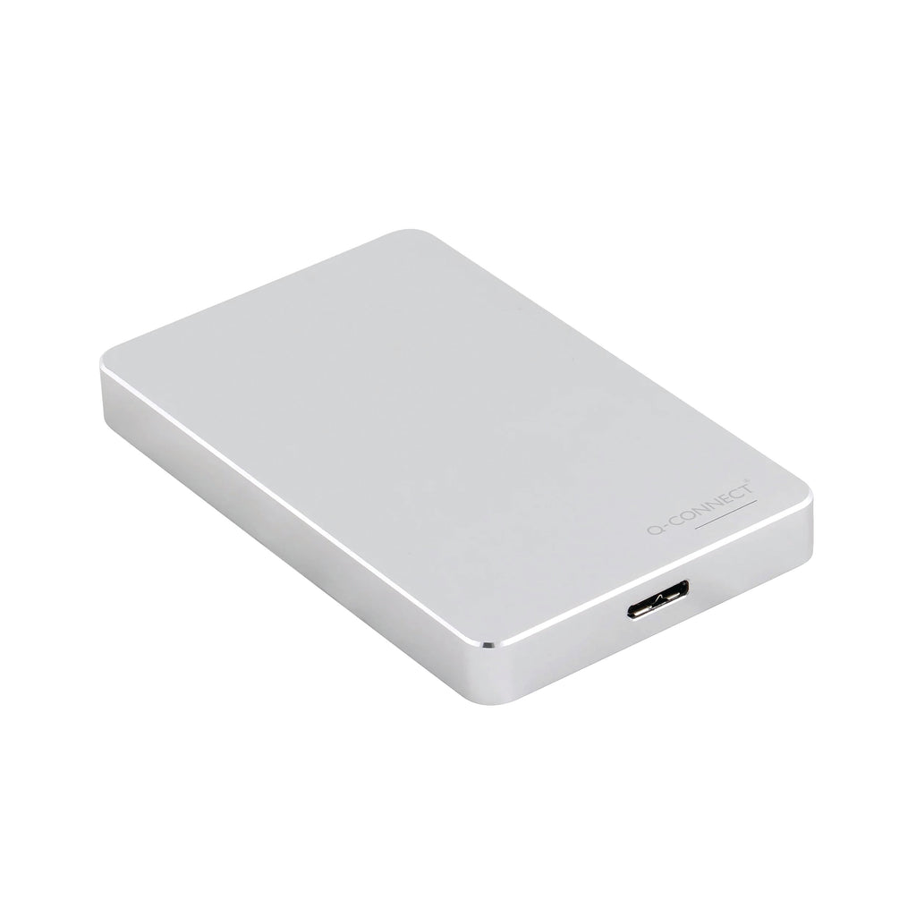 Q-Connect Portable External Hard Drive 2TB with USB Cable Silver KF18084