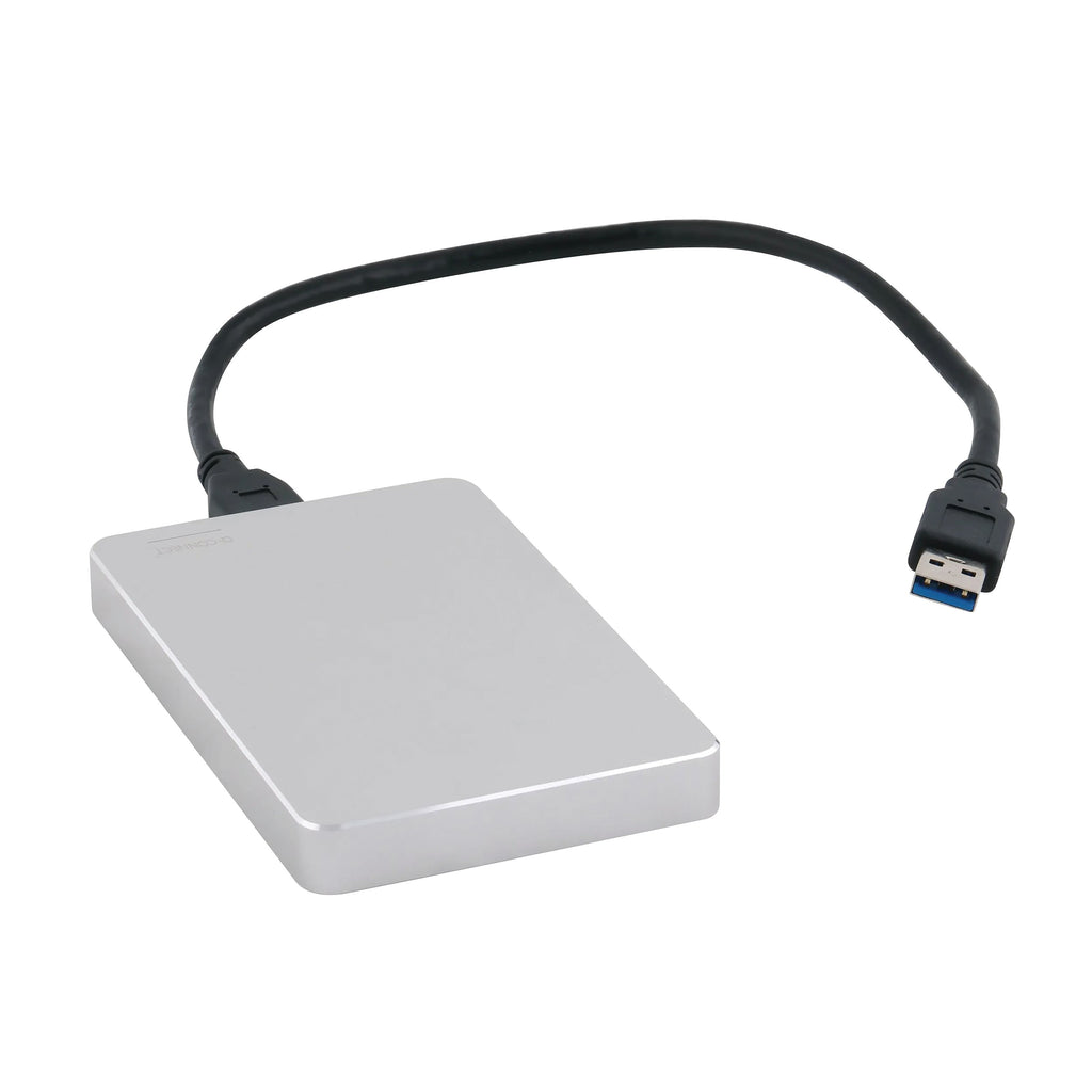 Q-Connect Portable External Hard Drive 2TB with USB Cable Silver KF18084_3