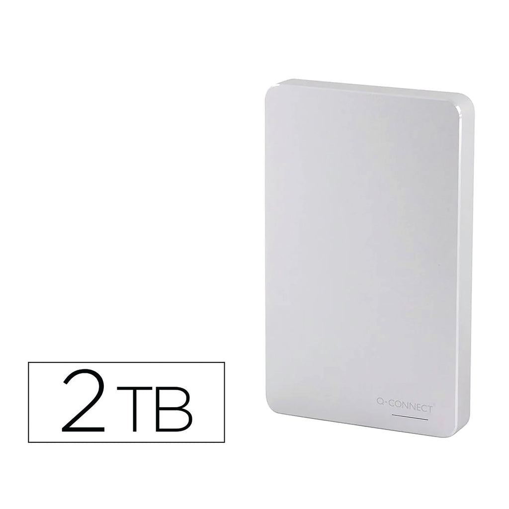 Q-Connect Portable External Hard Drive 2TB with USB Cable Silver KF18084_5