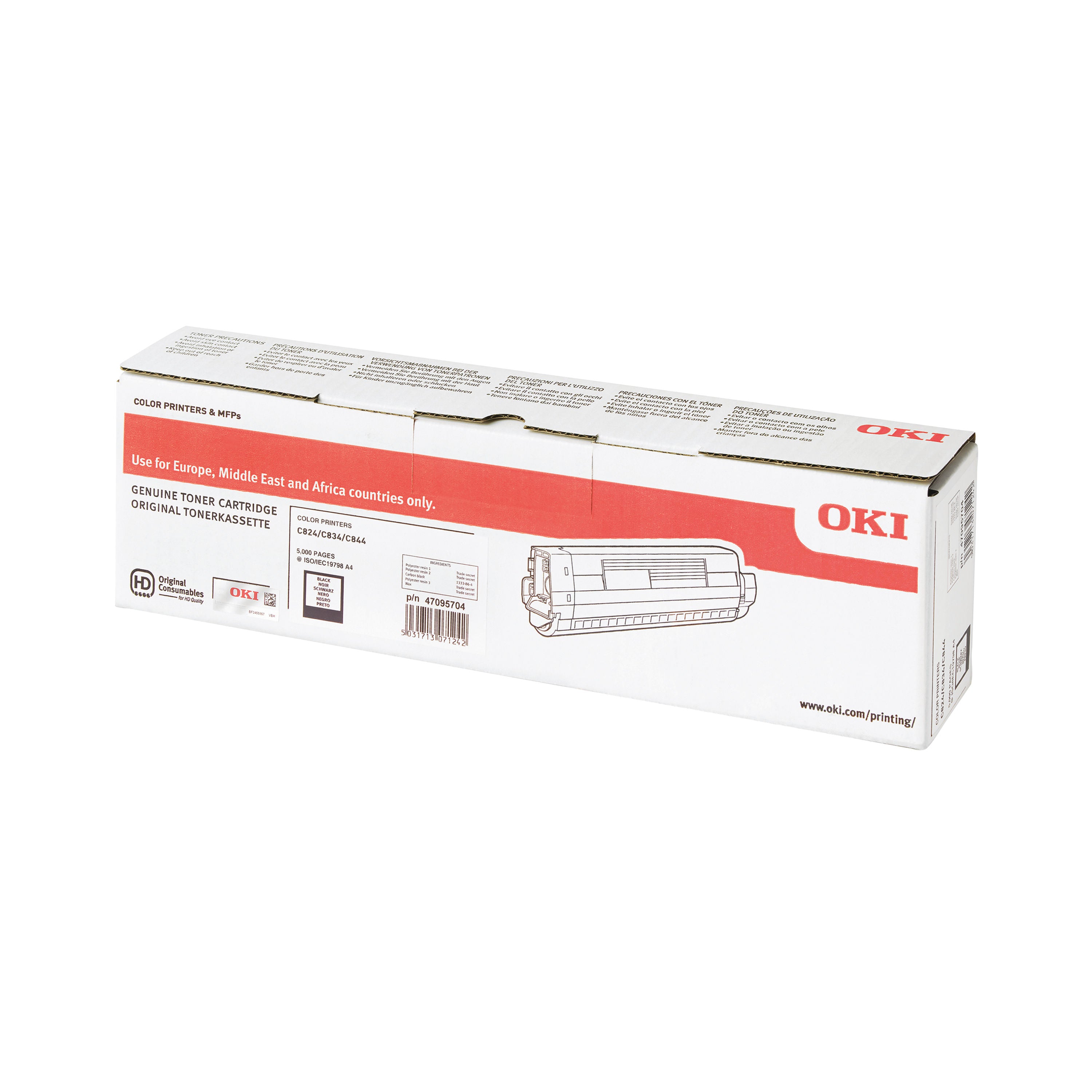 Oki C824 5K Toner Cartridge Black 47095704_3